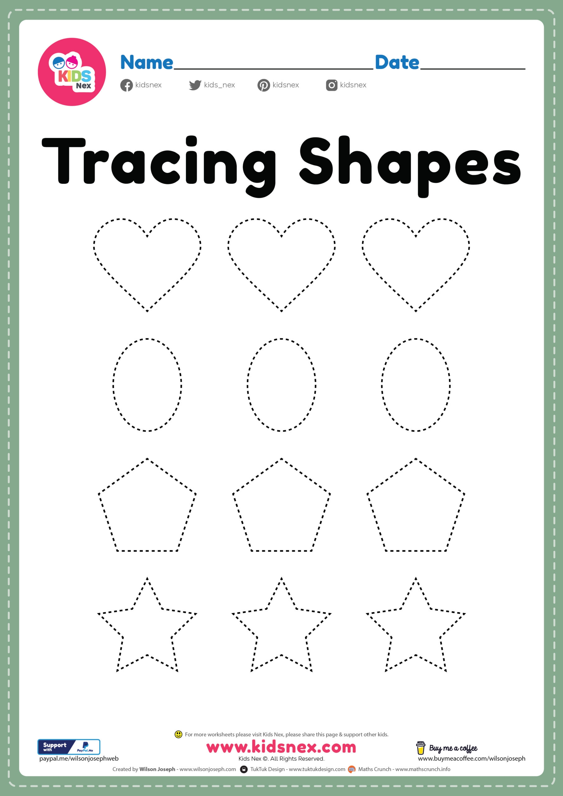 Shapes Worksheet For Preschool Free Printable PDF For Kids Shapes Worksheet For Preschool Free Printable PDF For Kids