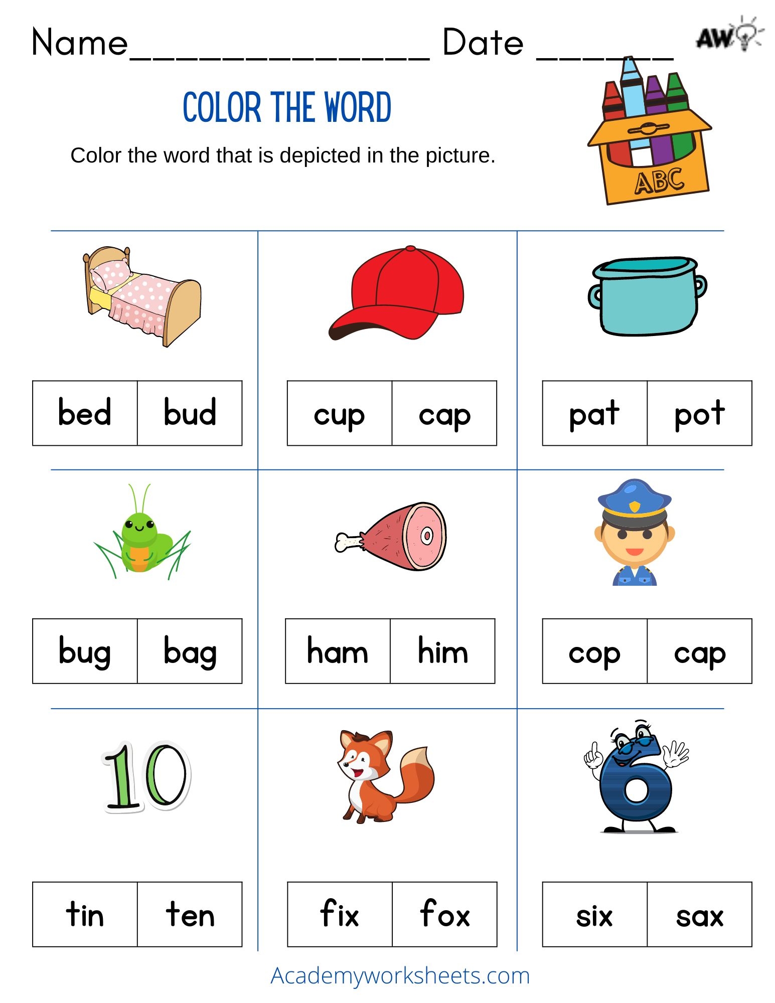 Short Vowel Words CVC Worksheets PDF Academy Worksheets Short Vowel Words CVC Worksheets PDF Academy Worksheets