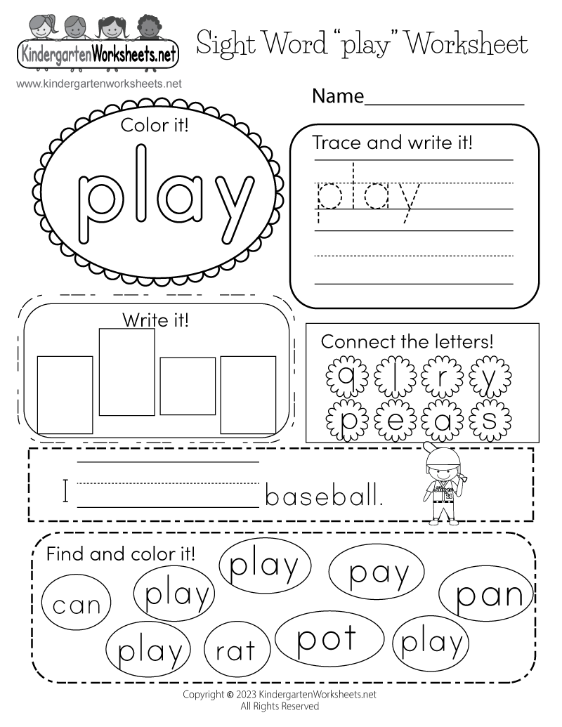Sight Words Worksheets Kindergarten Sight Words Practice By My Worksheets Library