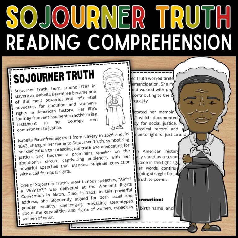 Sojourner Truth Reading Comprehension Passage U0026 Questions Black History Month Made By Teachers