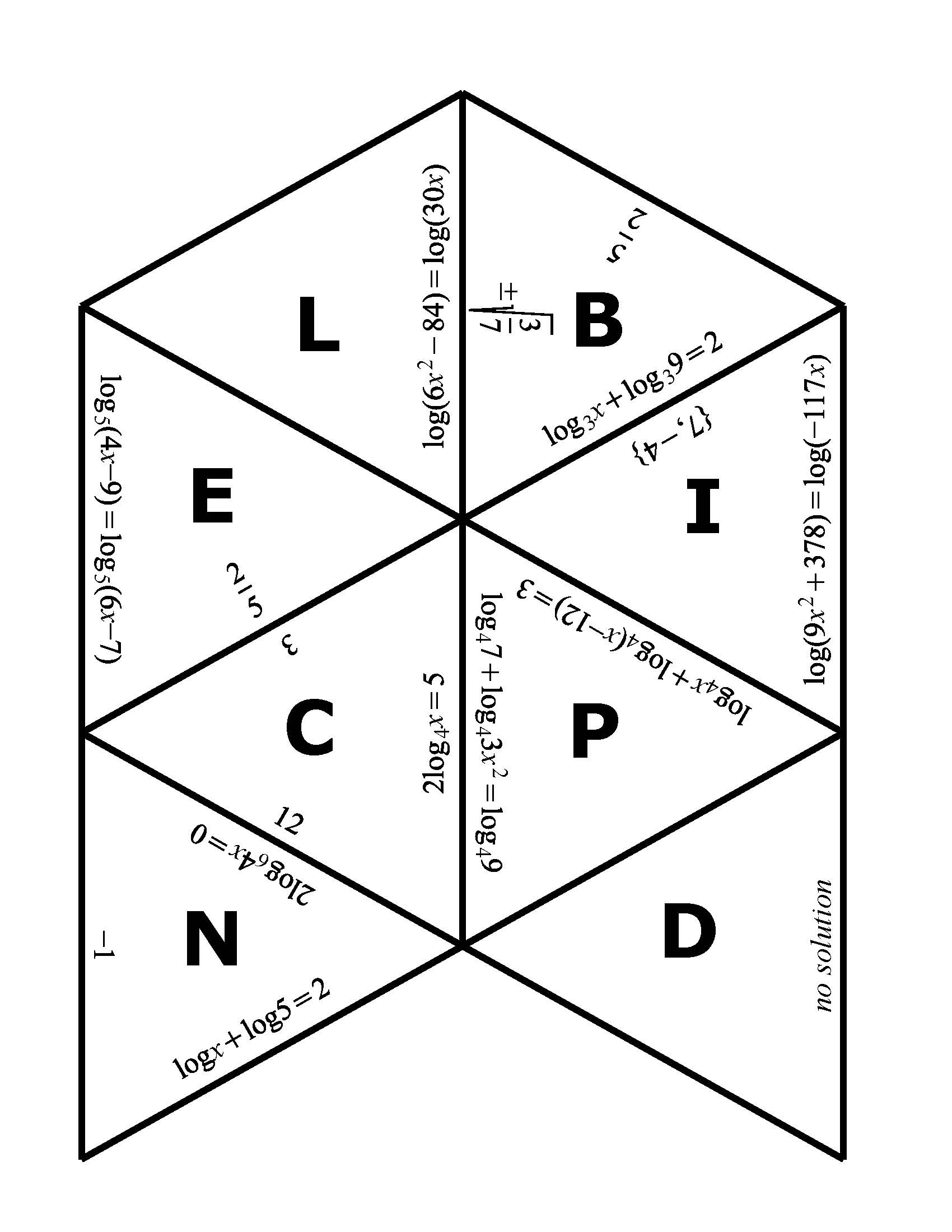 SOLVING LOGARITHMIC EQUATIONS FINDING Exponential Logarithmic 