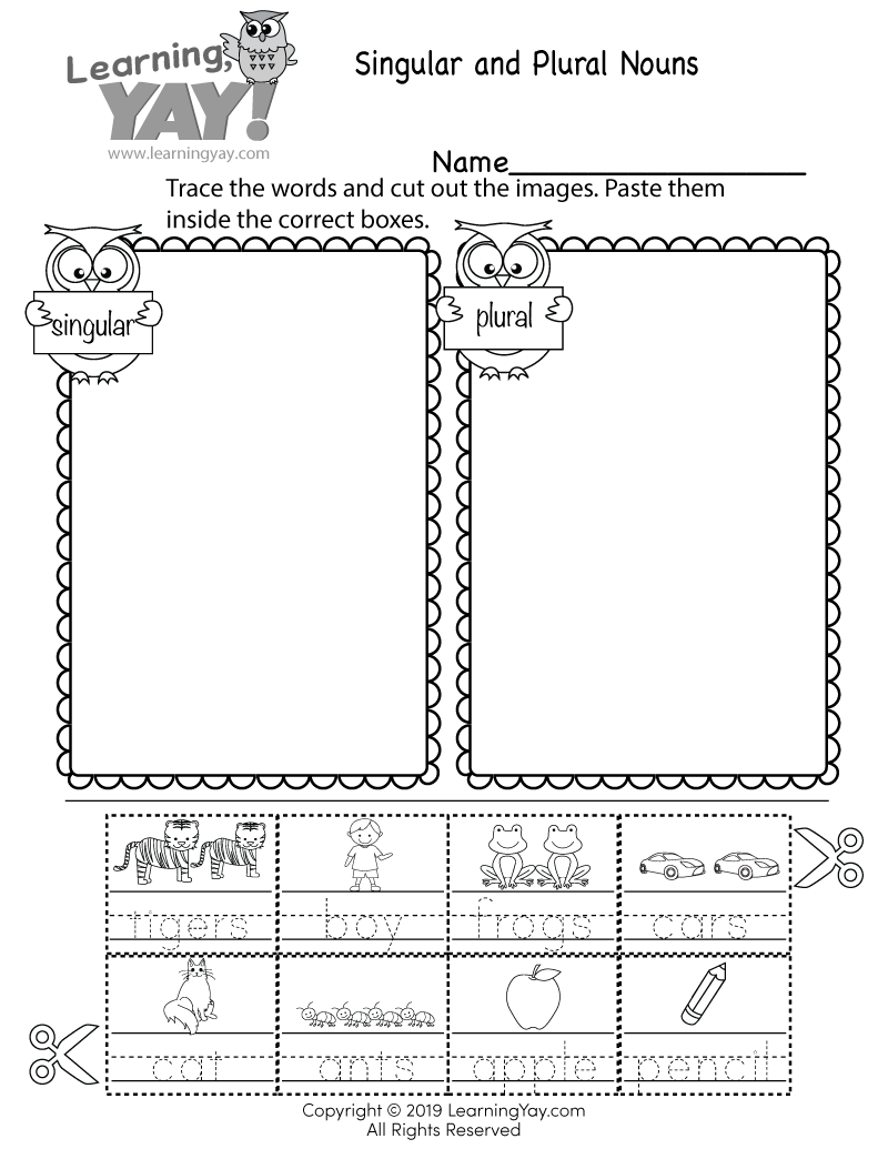 Sorting Singular And Plural Nouns Worksheet For 1st Grade Free Sorting Singular And Plural Nouns Worksheet For 1st Grade Free