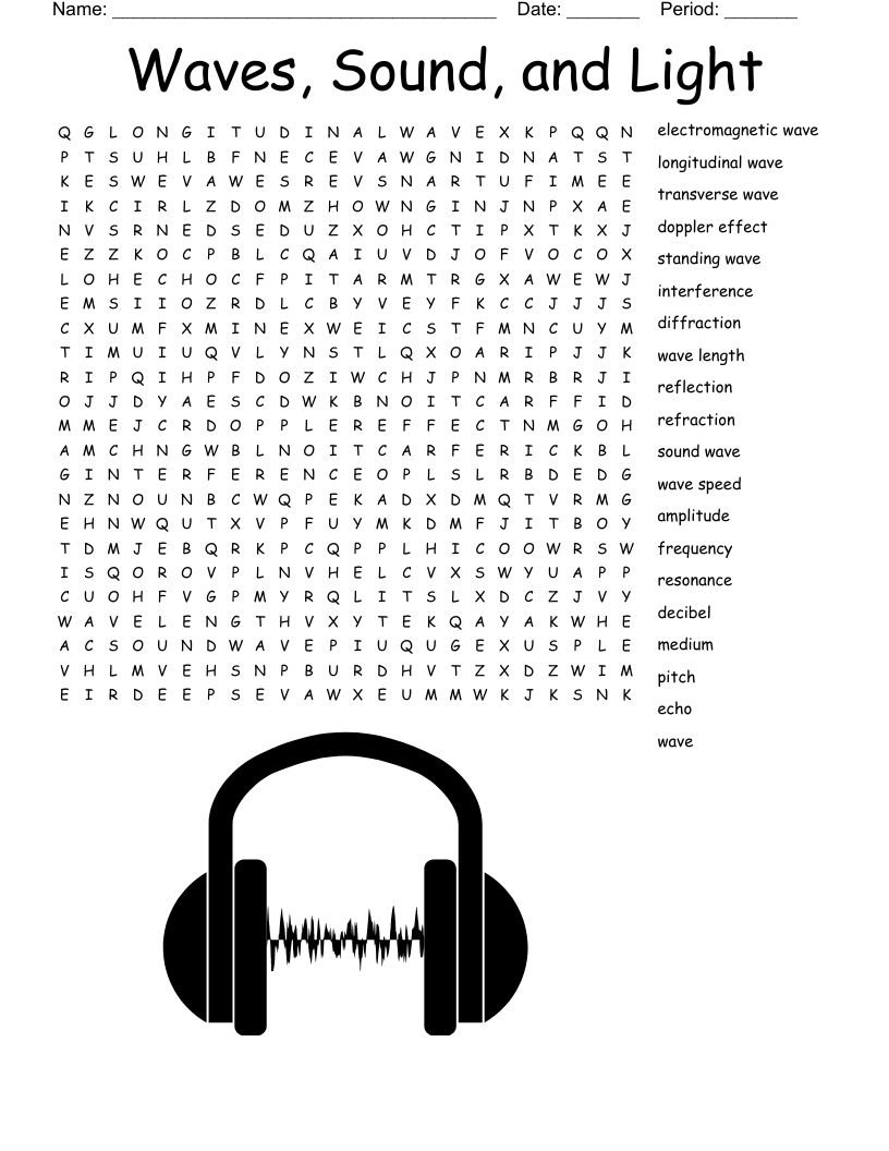 Sound Waves Worksheet WordMint