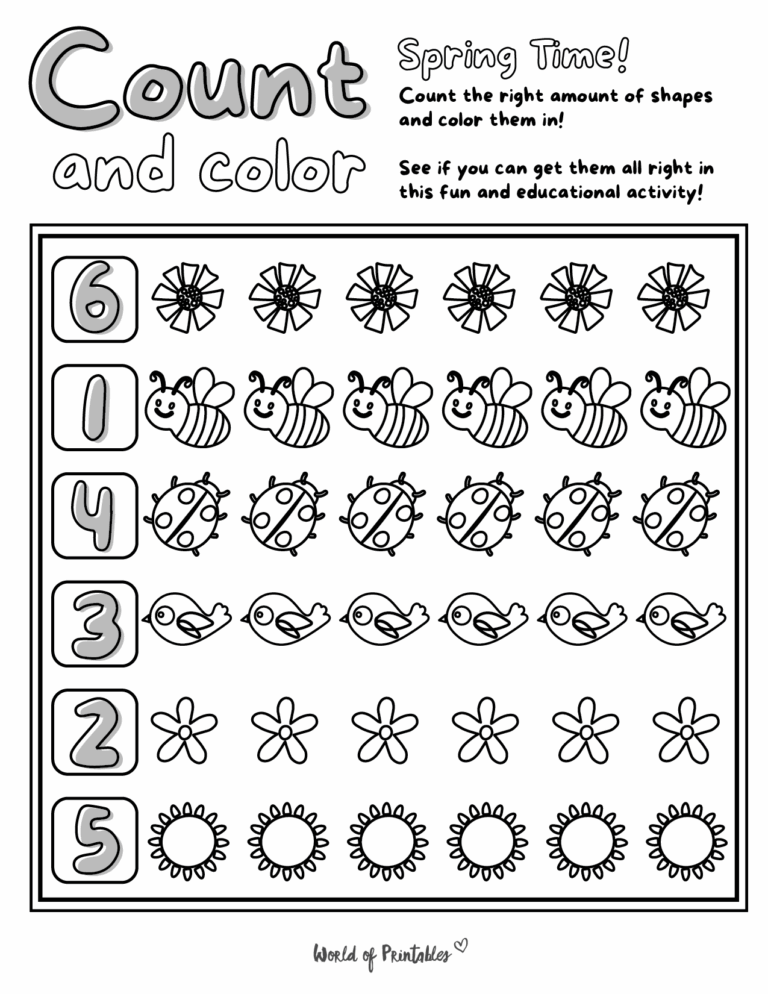 Spring Printables Templates U0026 Worksheets World Of Printables