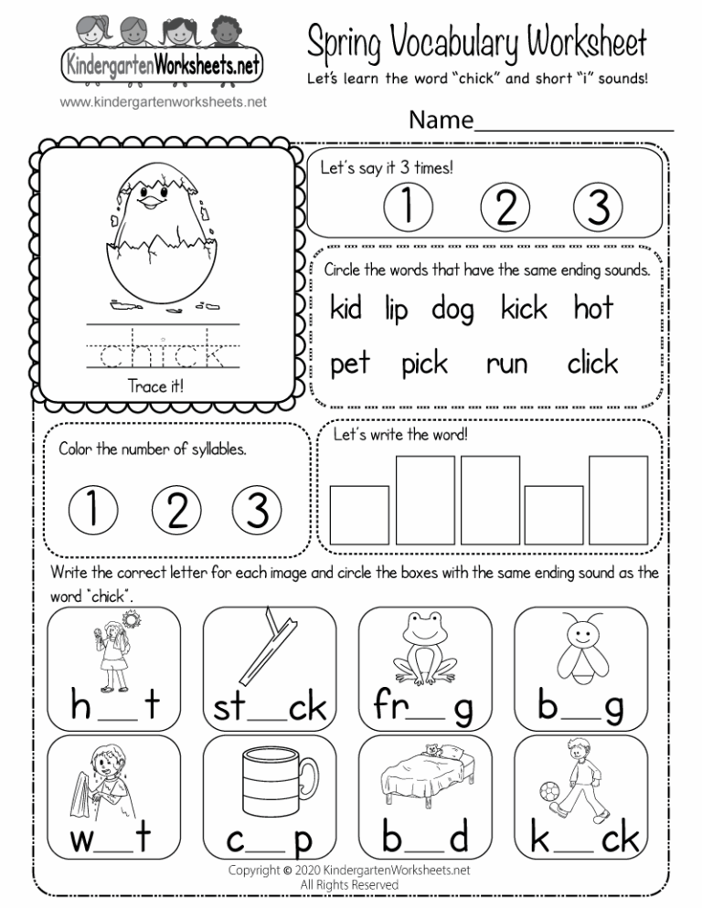 Spring Vocabulary Worksheet Free Printable Digital U0026 PDF