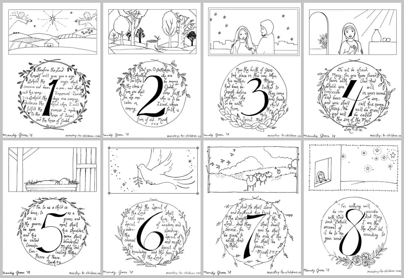 Story Of Advent Calendar Coloring Pages PDF Printable Ministry Story Of Advent Calendar Coloring Pages PDF Printable Ministry