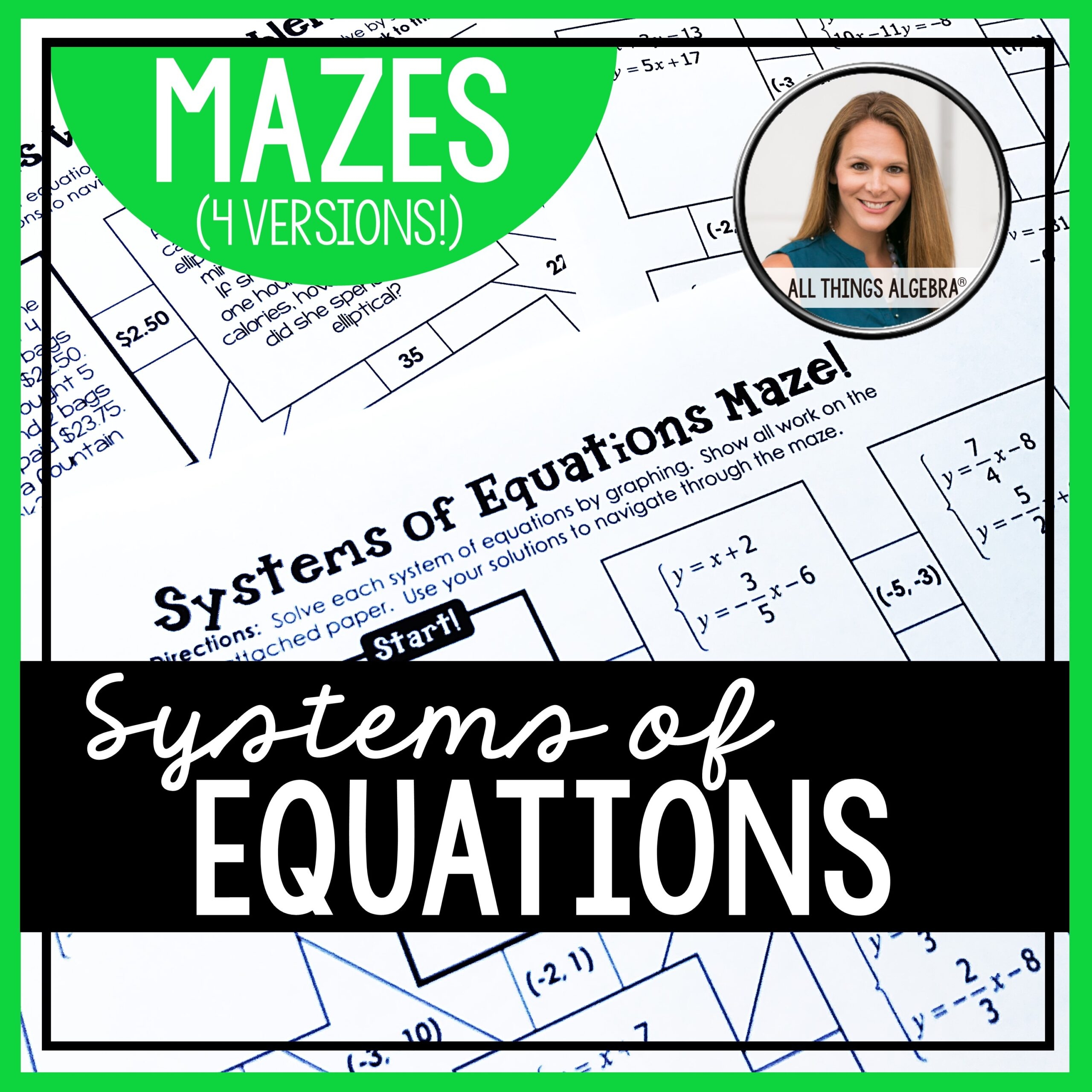 Systems Of Equations Mazes Systems Of Equations Mazes