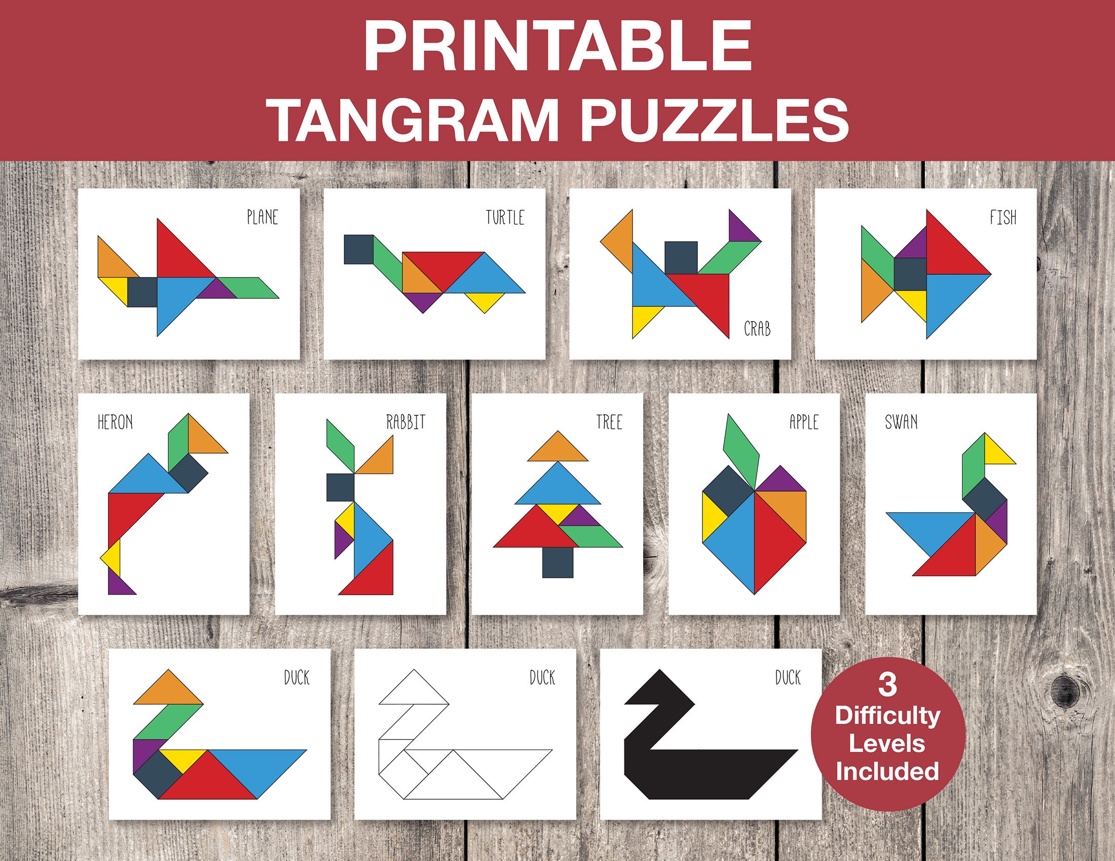 Tangram Puzzles Printable Game Kids Printable Puzzle Montessori Worksheets Library Tangram Puzzles Printable Game Kids Printable Puzzle Montessori Worksheets Library
