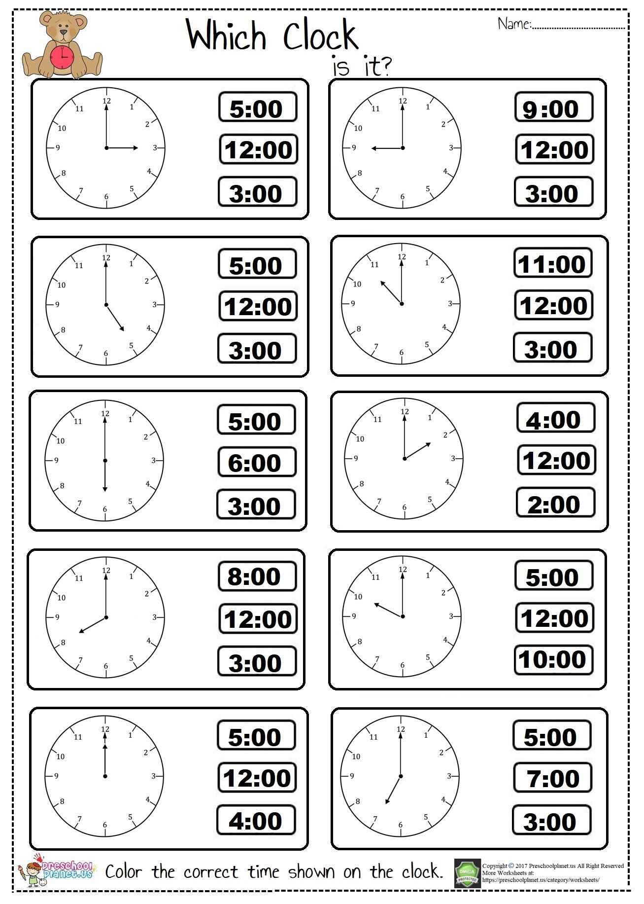 Tell The Time Worksheet Time Worksheets Kindergarten Telling Worksheets Library