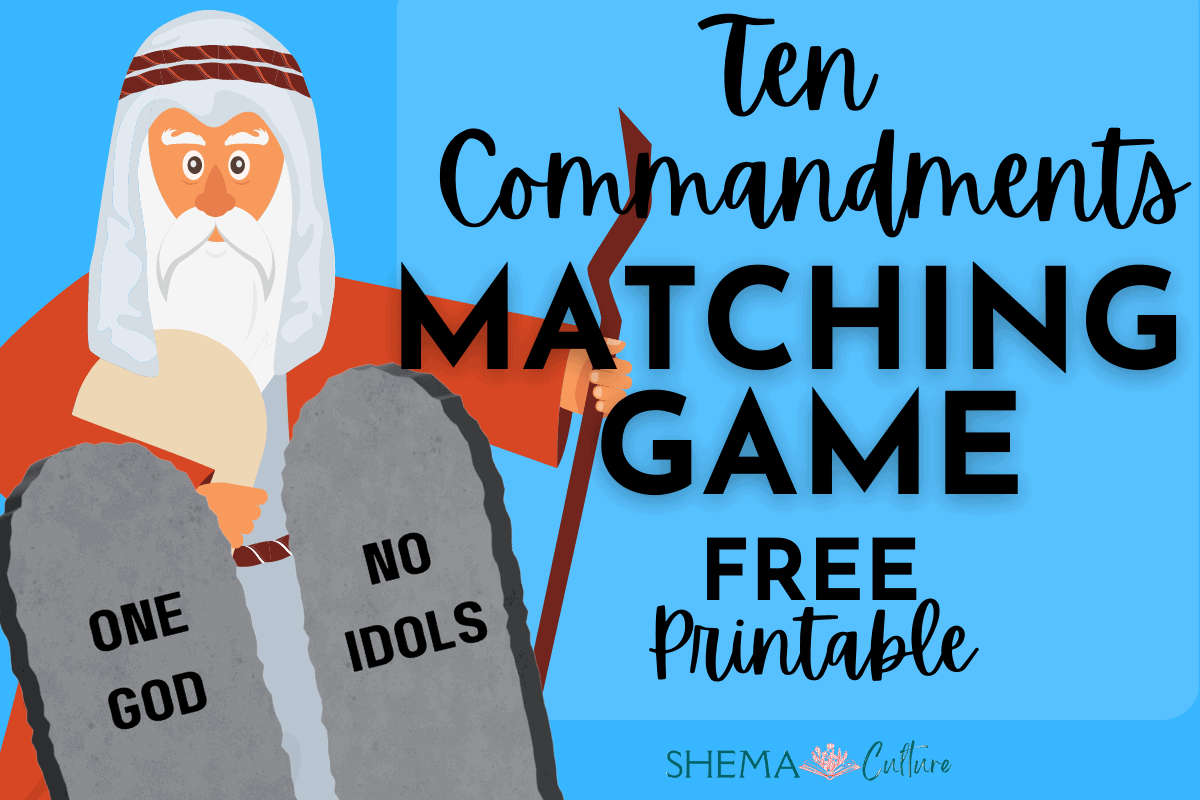 Ten Commandments Printable Match Game For Kids Free Activity