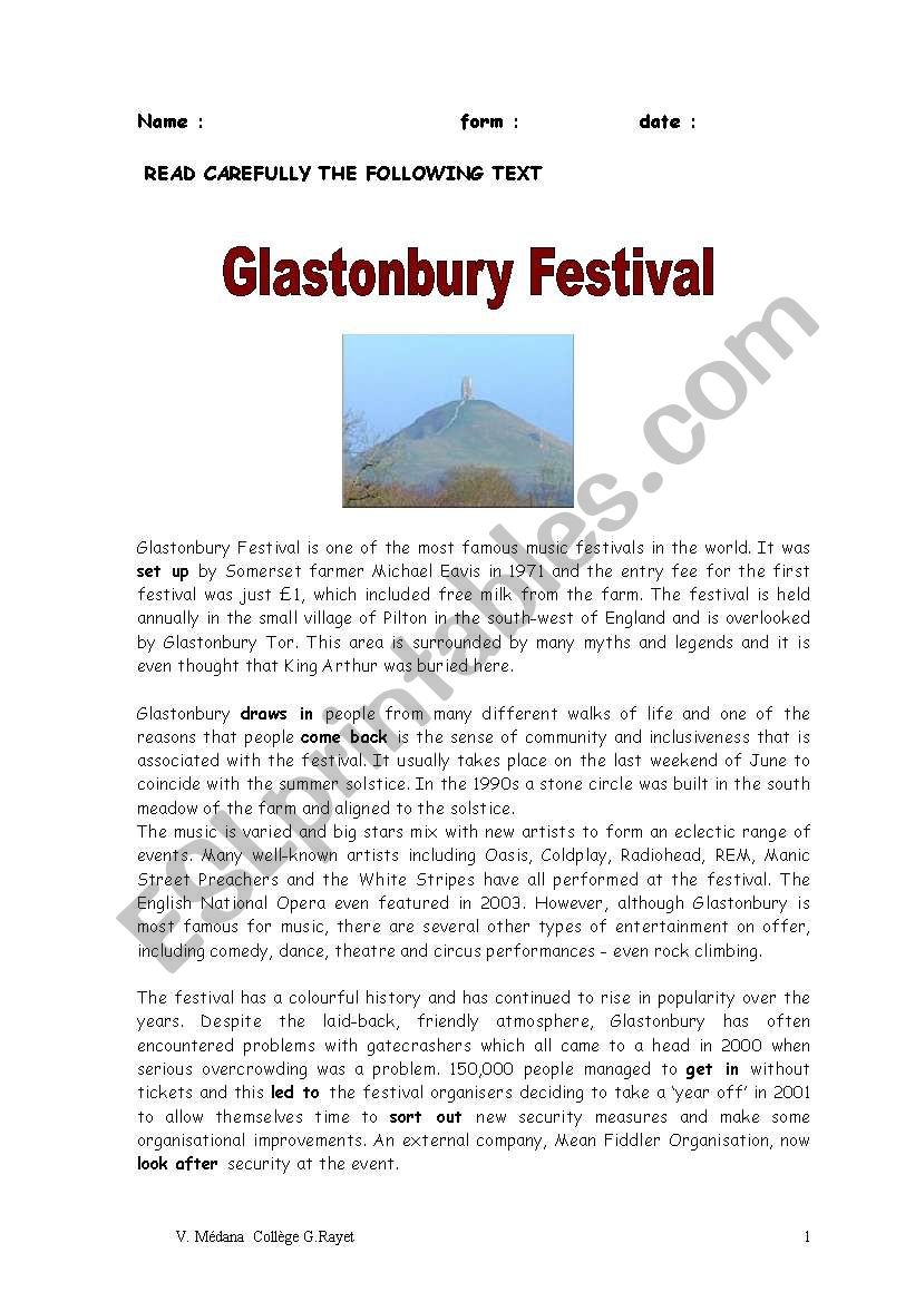 TEST Reading Comprehension Skill LEvel A2 B1 ESL Worksheet By V ro33