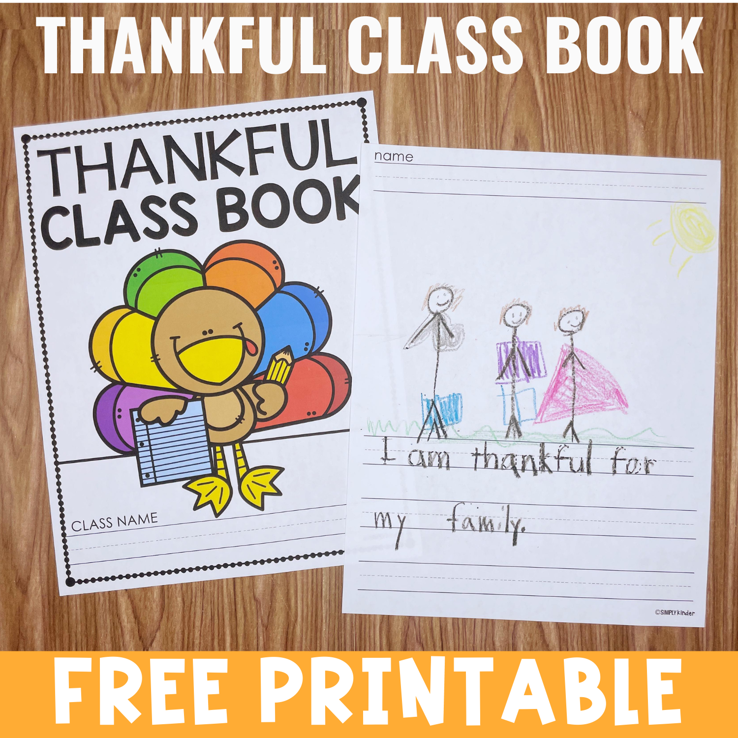Thankful Class Book Free Printable Simply Kinder Thankful Class Book Free Printable Simply Kinder