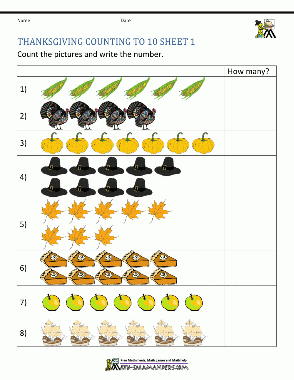 Thanksgiving Math Activities For Kindergarten Thanksgiving Math Activities For Kindergarten