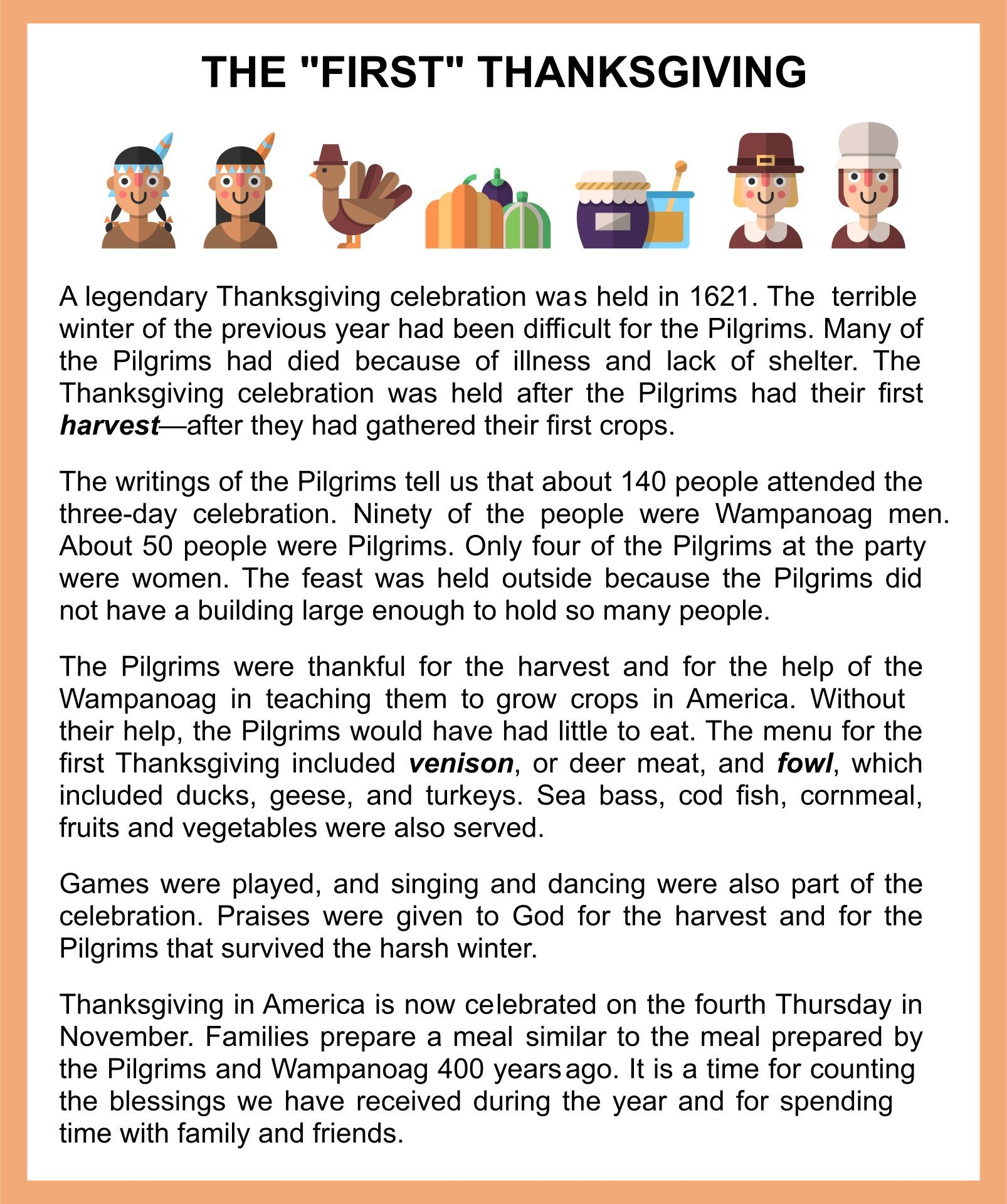 Thanksgiving Story 13 Free PDF Printables Printablee Thanksgiving Story 13 Free PDF Printables Printablee