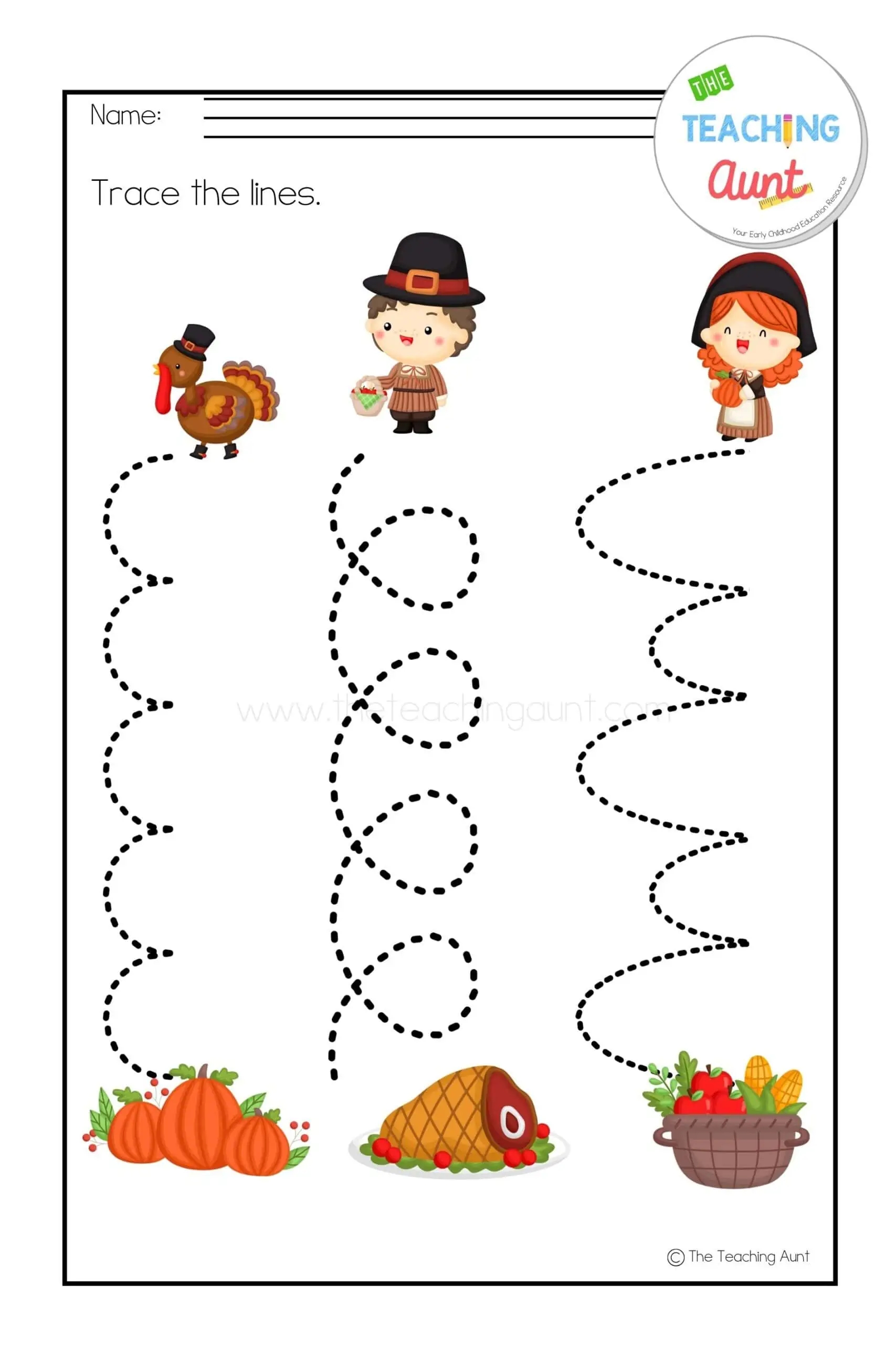 Free Printable Thanksgiving Phonics Worksheets