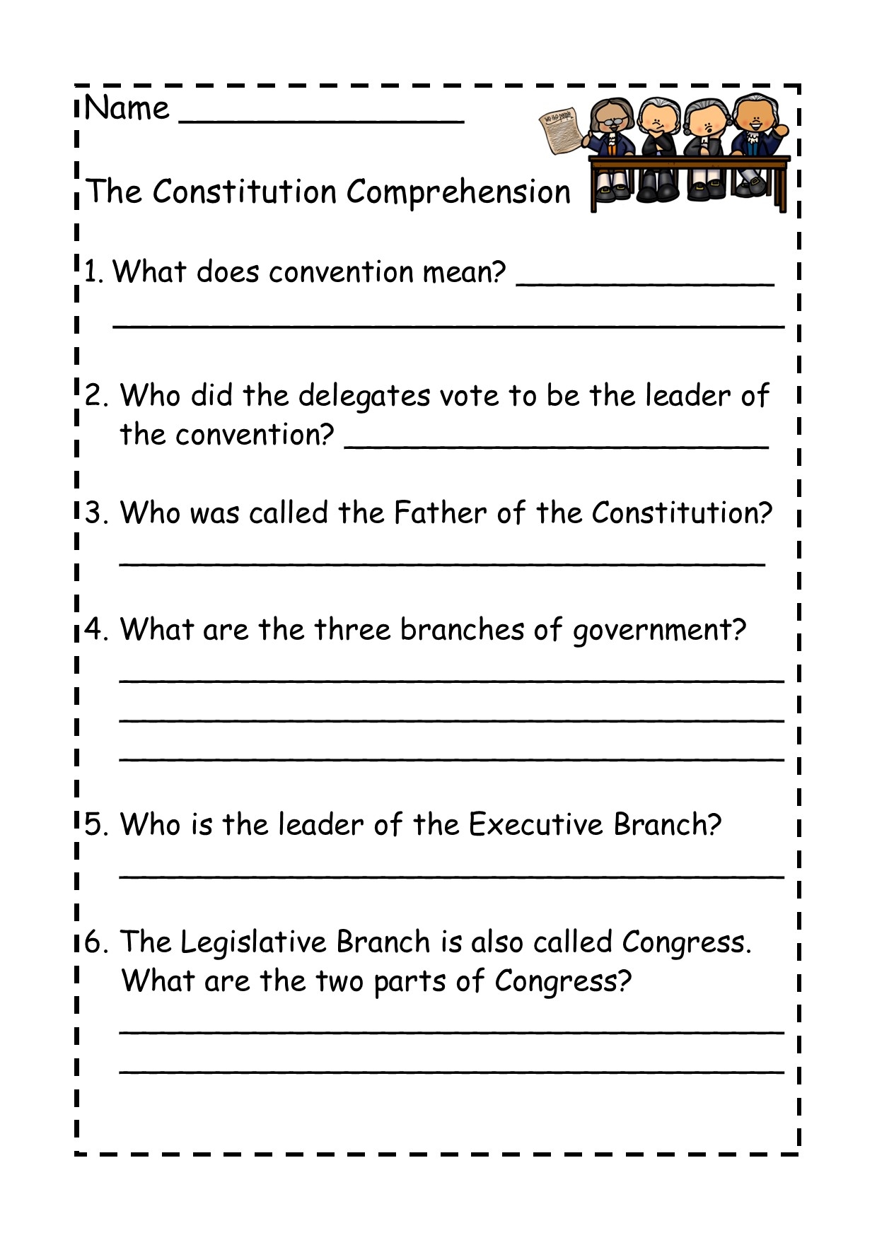 The Constitution Mini Book Reading Comprehension The Constitution Mini Book Reading Comprehension