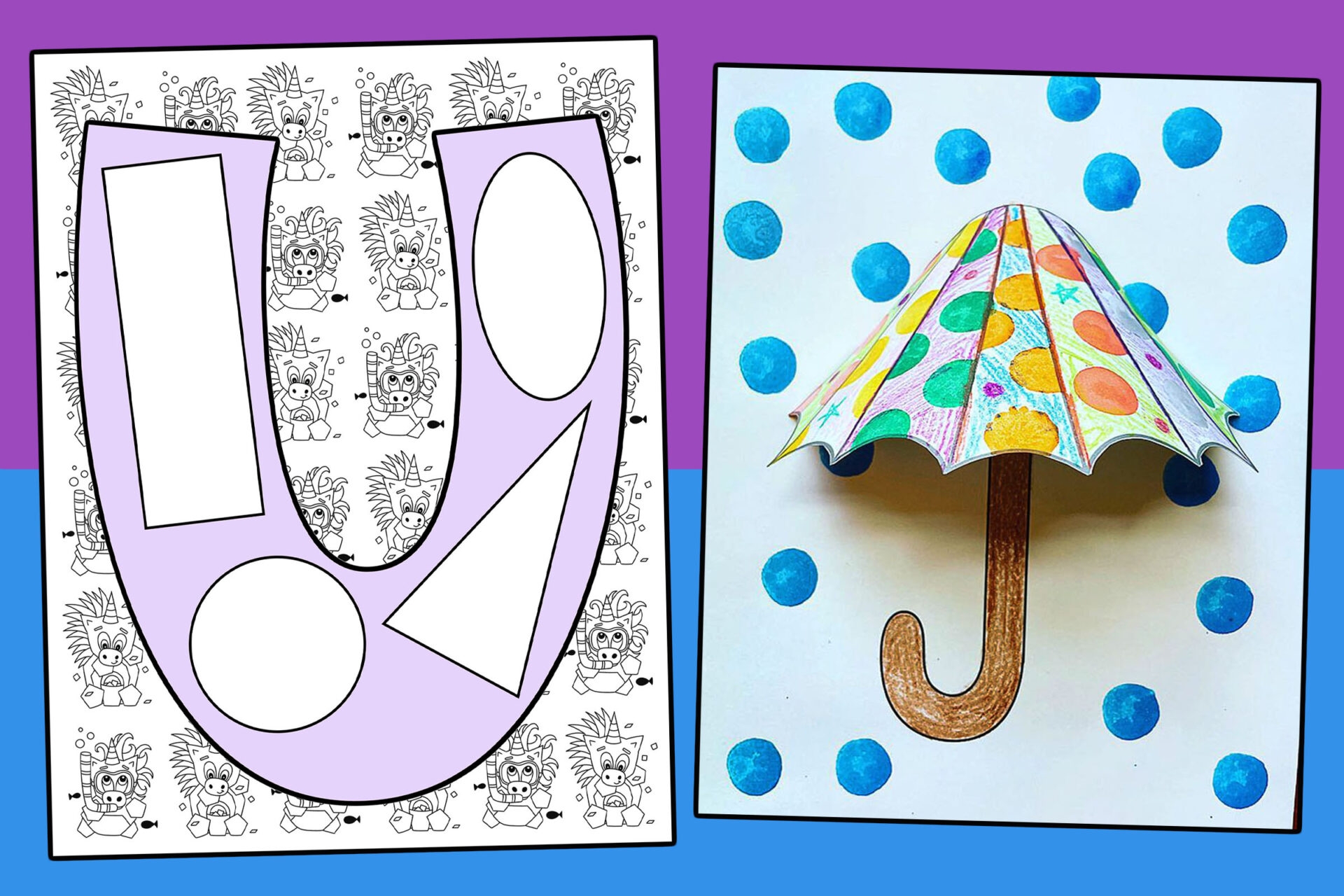 The Letter U Craft For Preschool with Free Printable Cutouts 