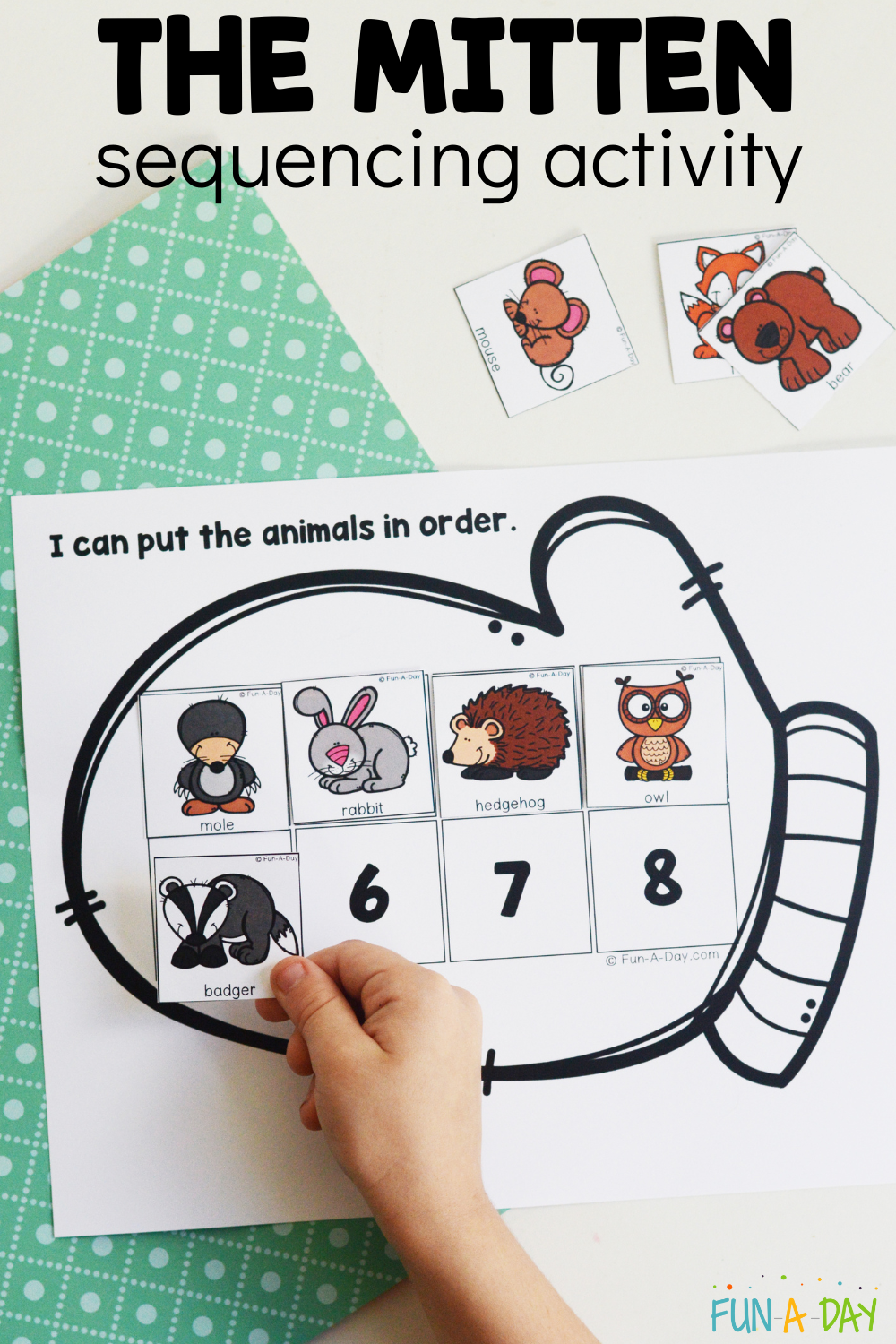 The Mitten Sequencing Activity Free Printable Fun A Day 