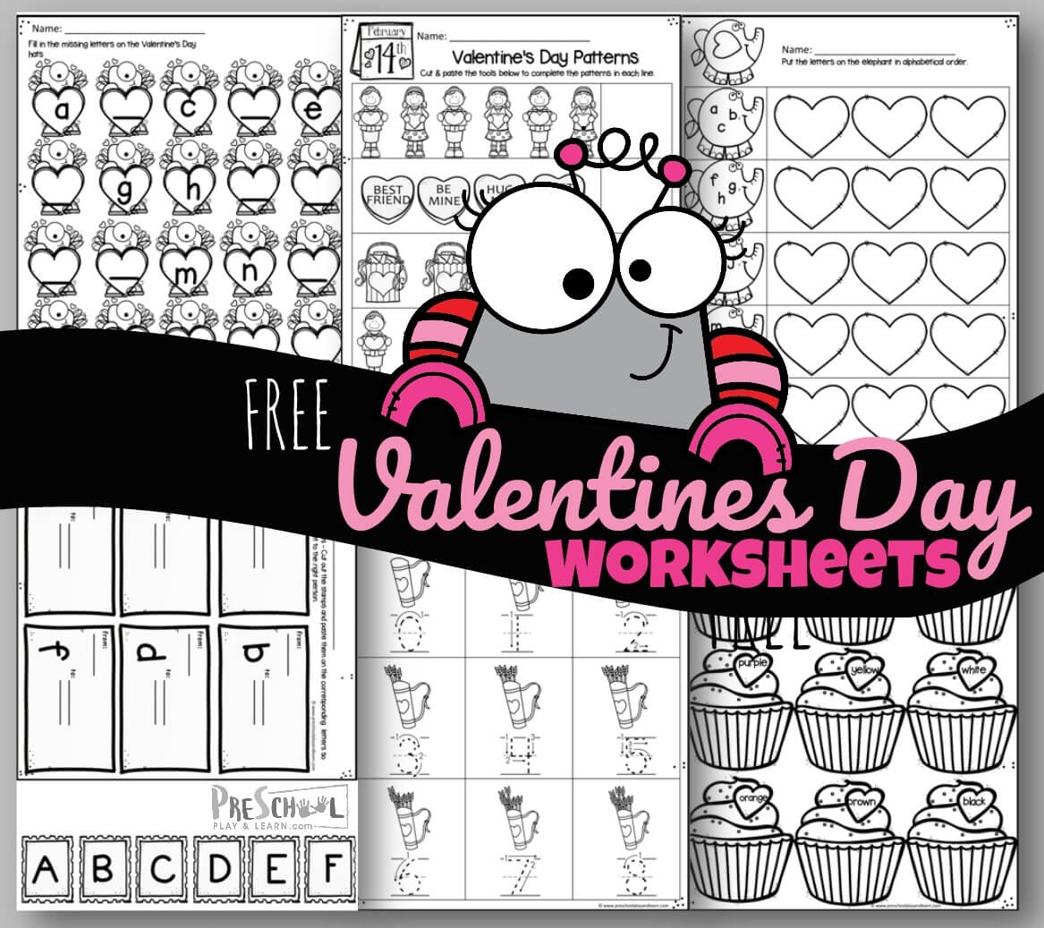 Free Printable Valentines Day Matching Worksheets Free Printable Valentines Day Matching Worksheets