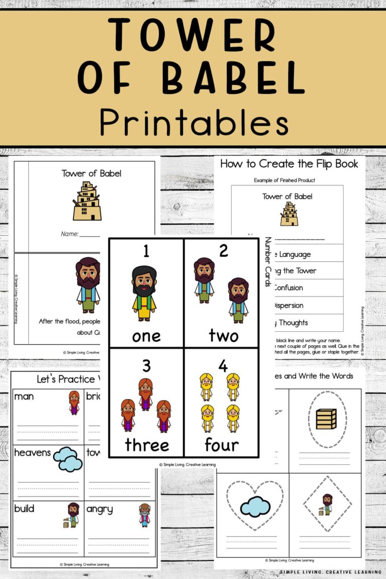 Tower Of Babel Printables Simple Living Creative Learning