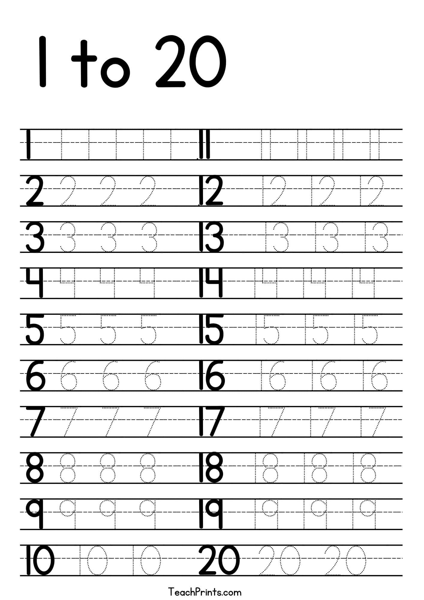 Kindergarten Worksheets Math 1-20 Kindergarten Worksheets Math 1-20
