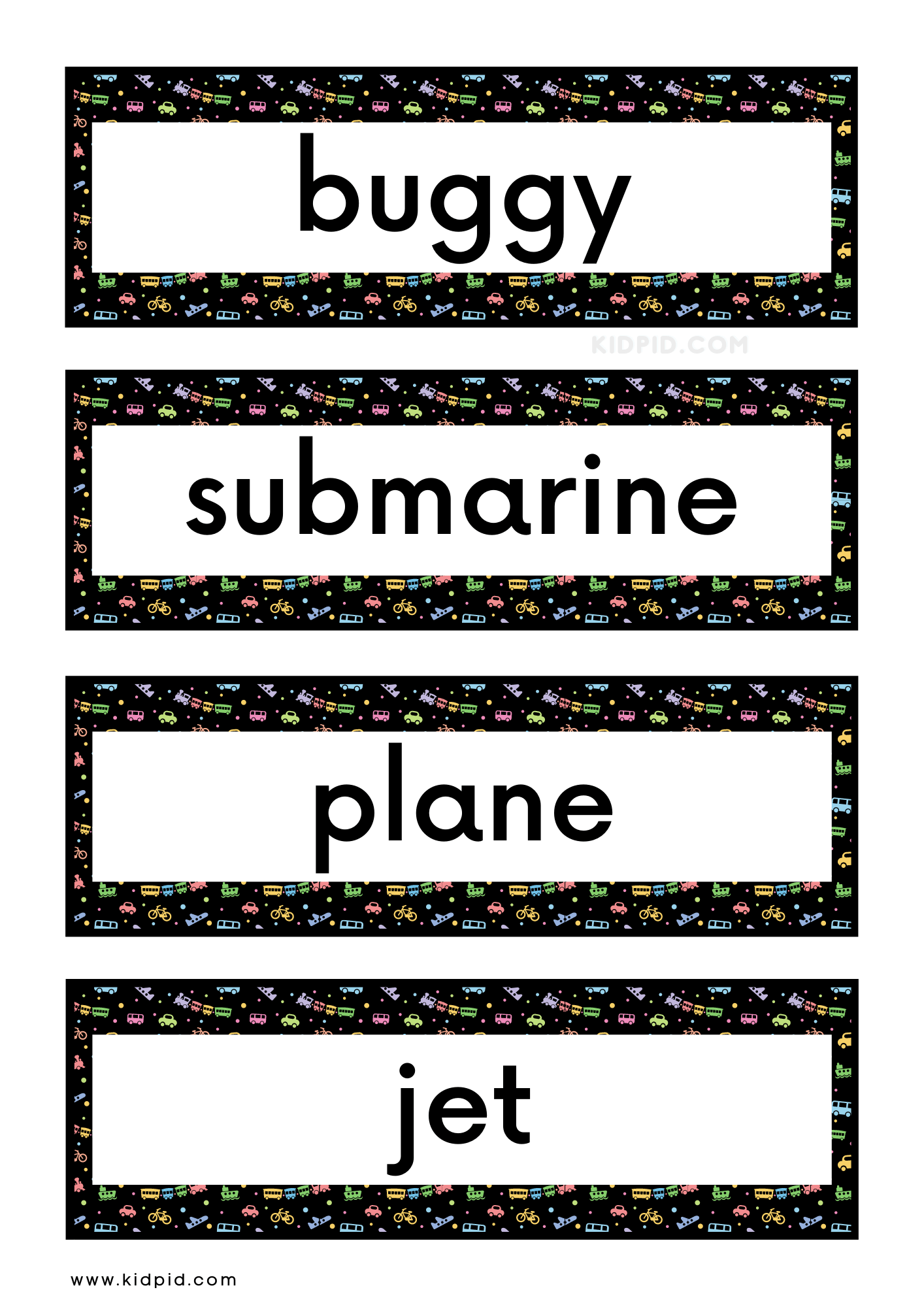 Transport Vocabulary Word Wall Flashcards Kidpid Transport Vocabulary Word Wall Flashcards Kidpid