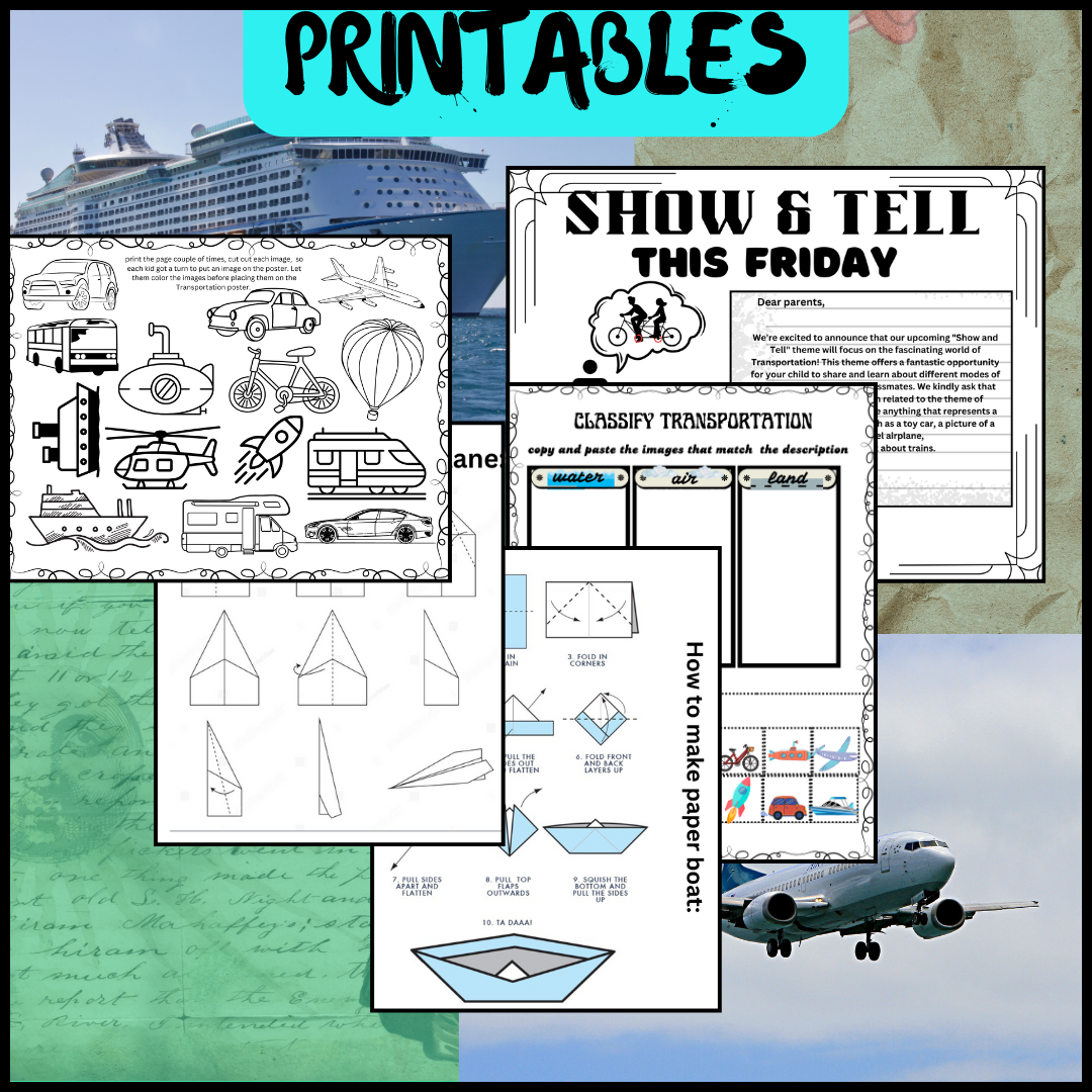 Transportation Preschool Printables Word Walls Transportation Preschool Printables Word Walls