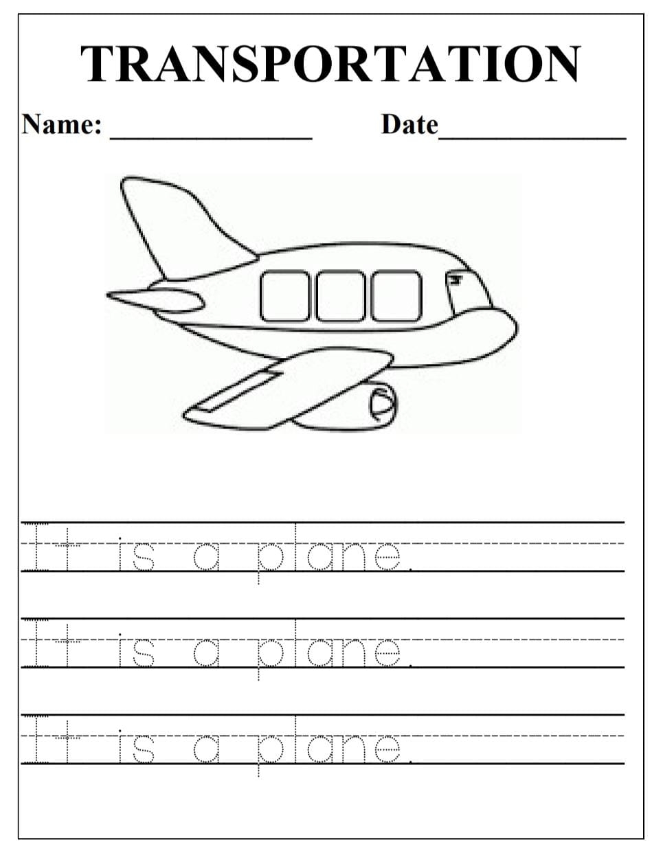 Free Preschool Transportation Printables Free Preschool Transportation Printables