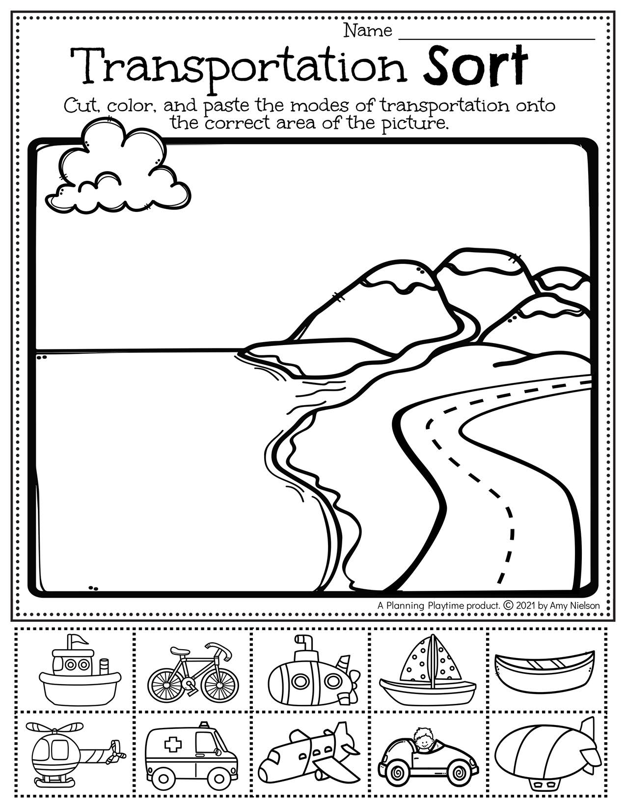 Transportation Worksheets Preschool Planning Playtime Transportation Worksheets Preschool Planning Playtime