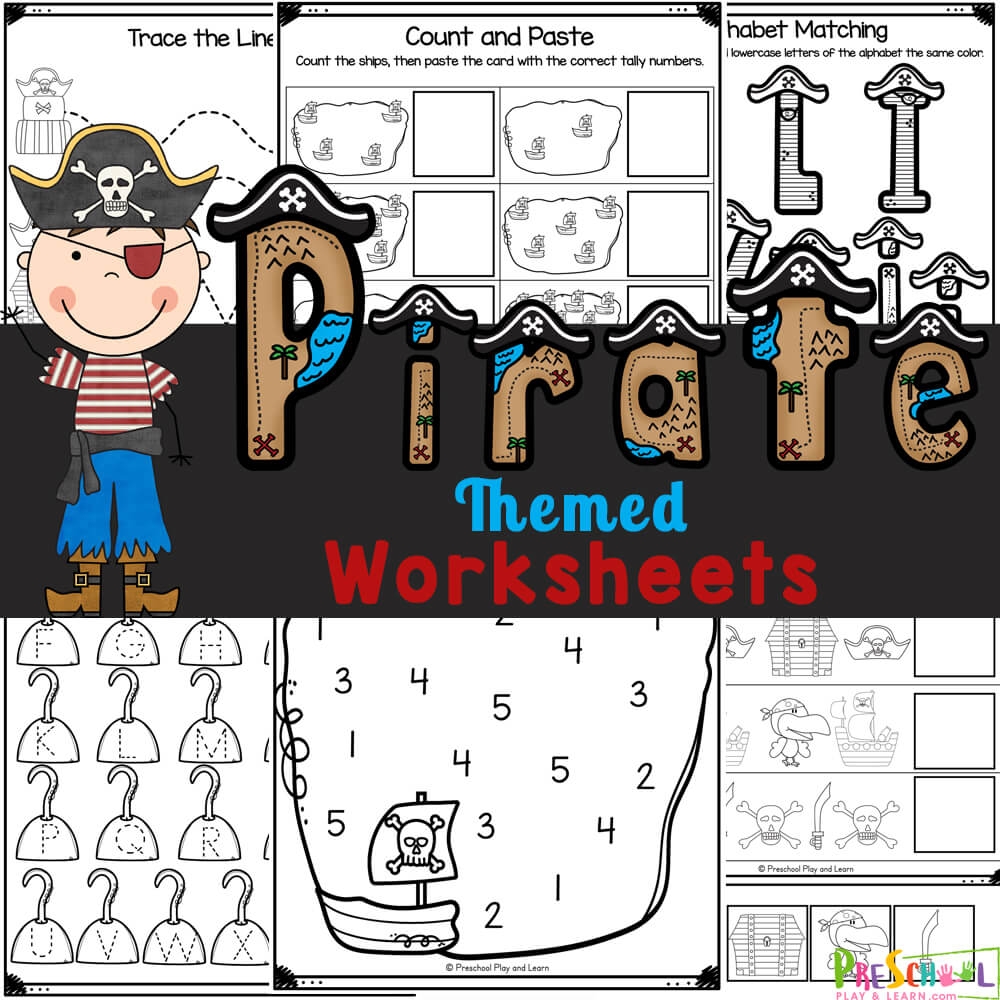 u200d FREE Printable Pirate Worksheets For Preschoolers u200d FREE Printable Pirate Worksheets For Preschoolers