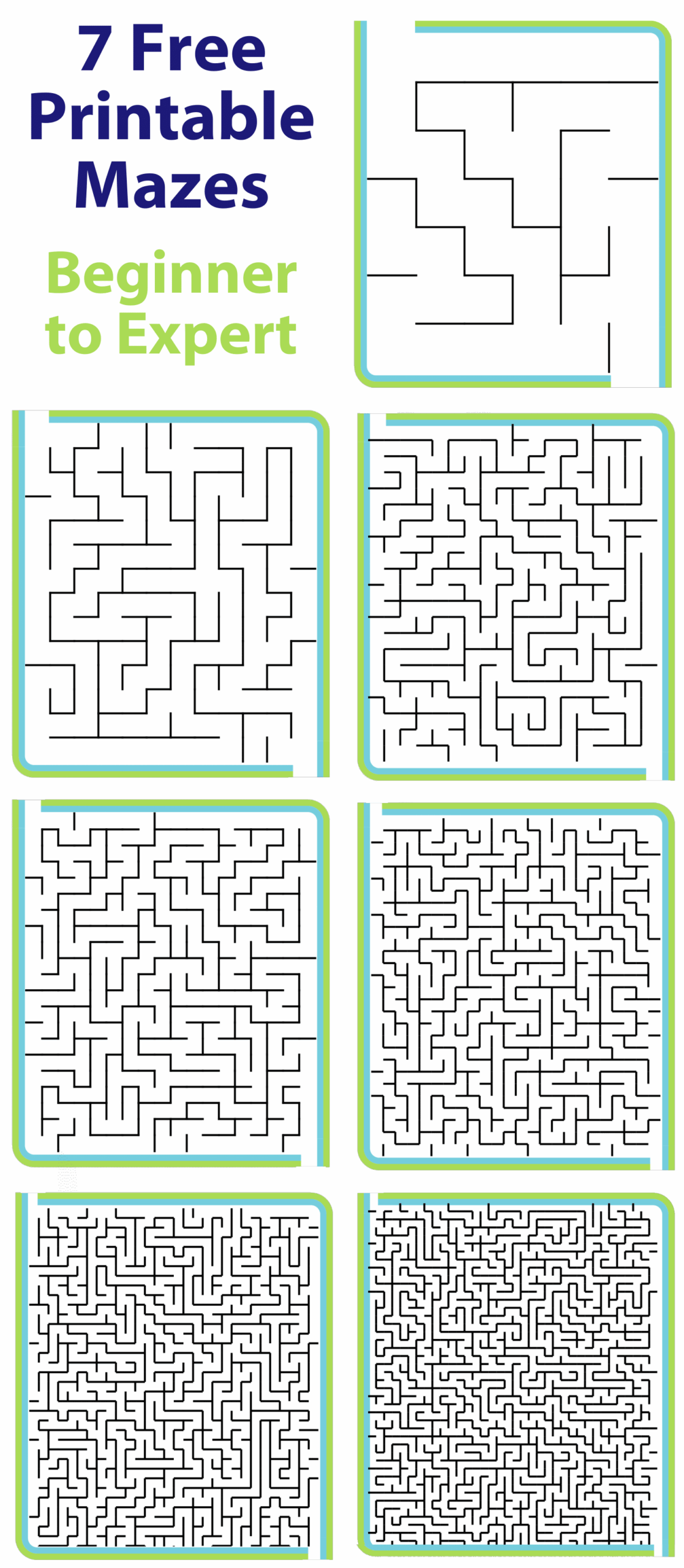 Unlimited Printable Mazes Beginner To Expert Unlimited Printable Mazes Beginner To Expert