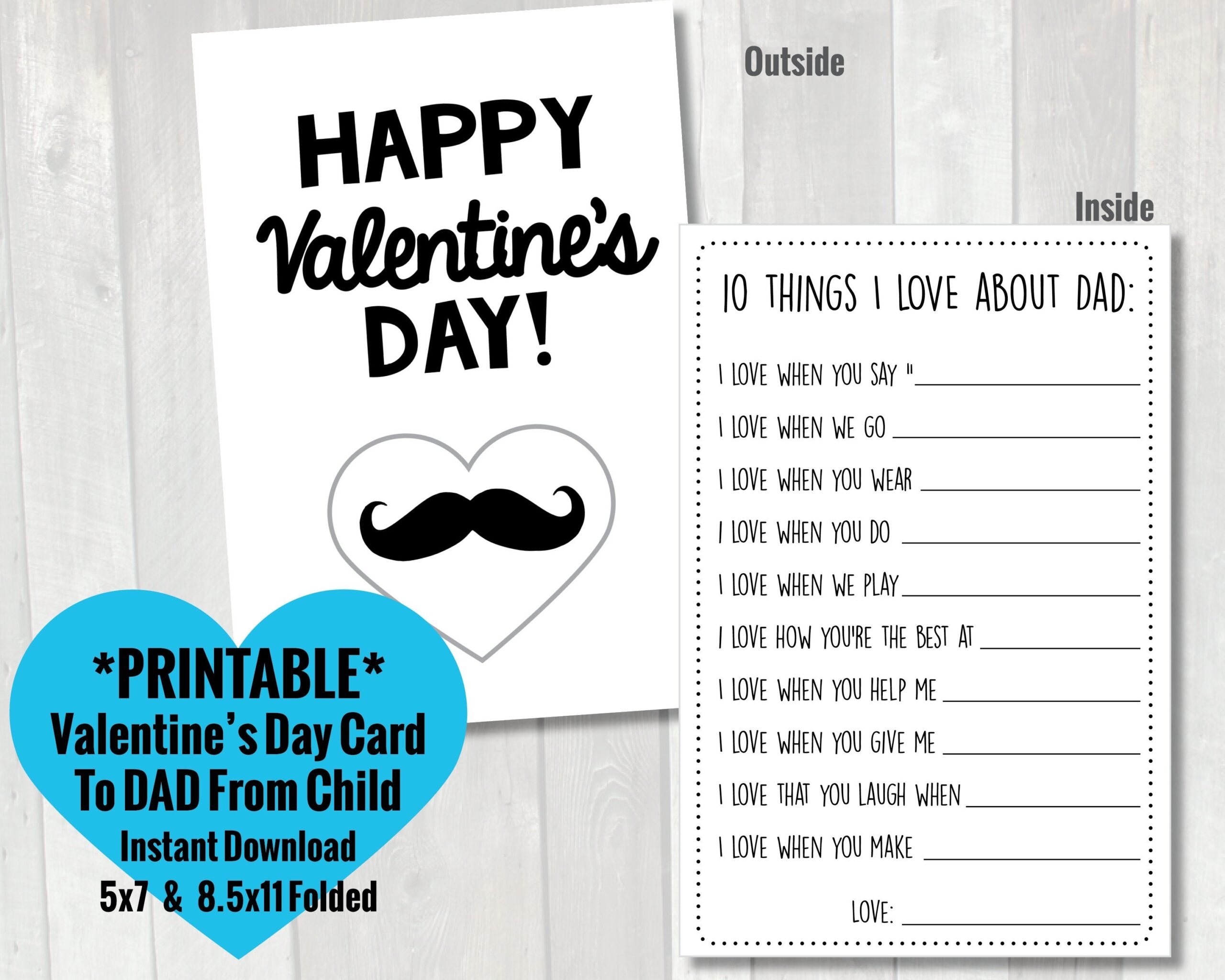 Valentine s Day Card For Dad Printable Toddler Valentine s Day 