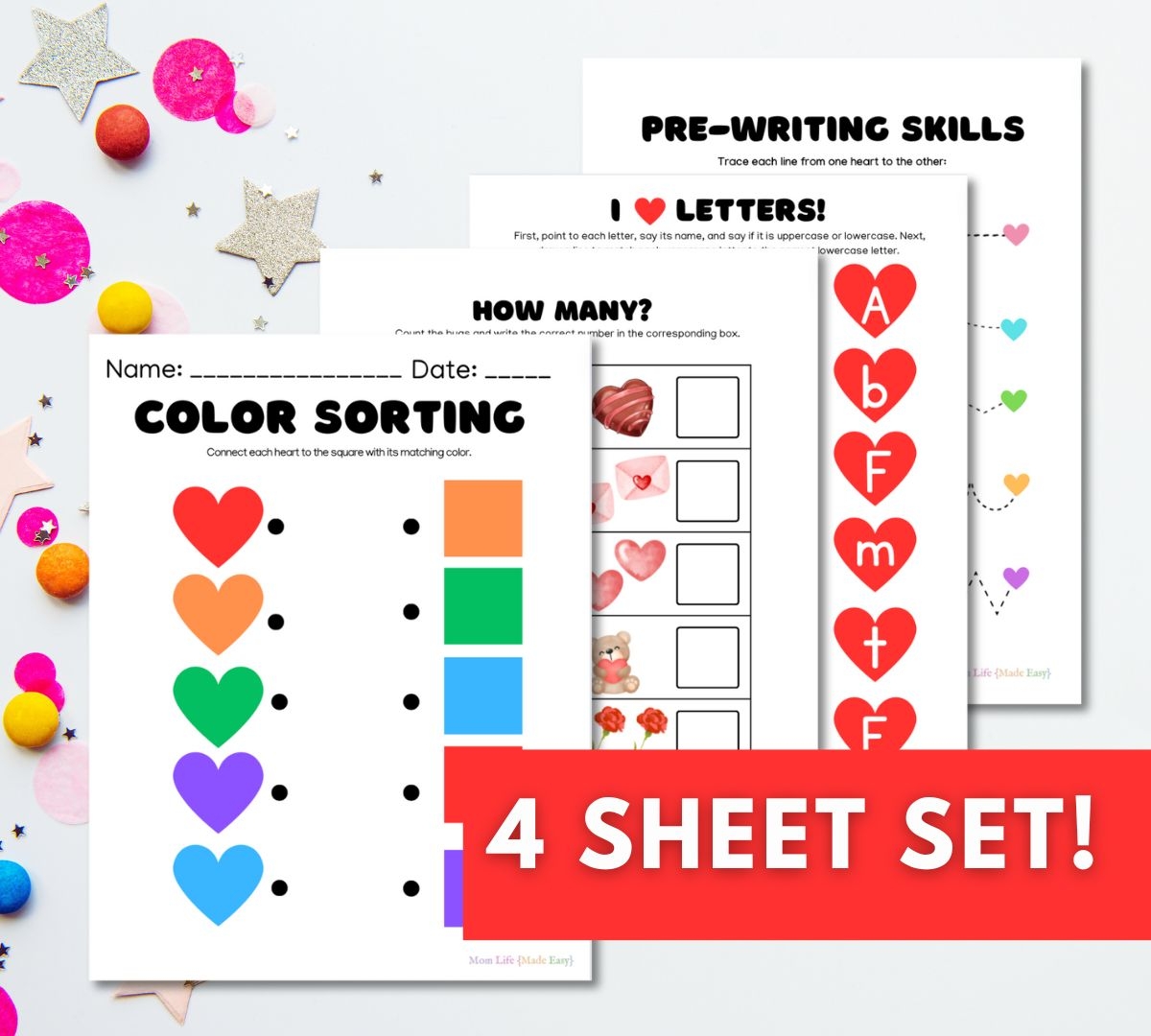 Valentine s Day Worksheets For Preschool Or Kindergarten Mom Valentine s Day Worksheets For Preschool Or Kindergarten Mom
