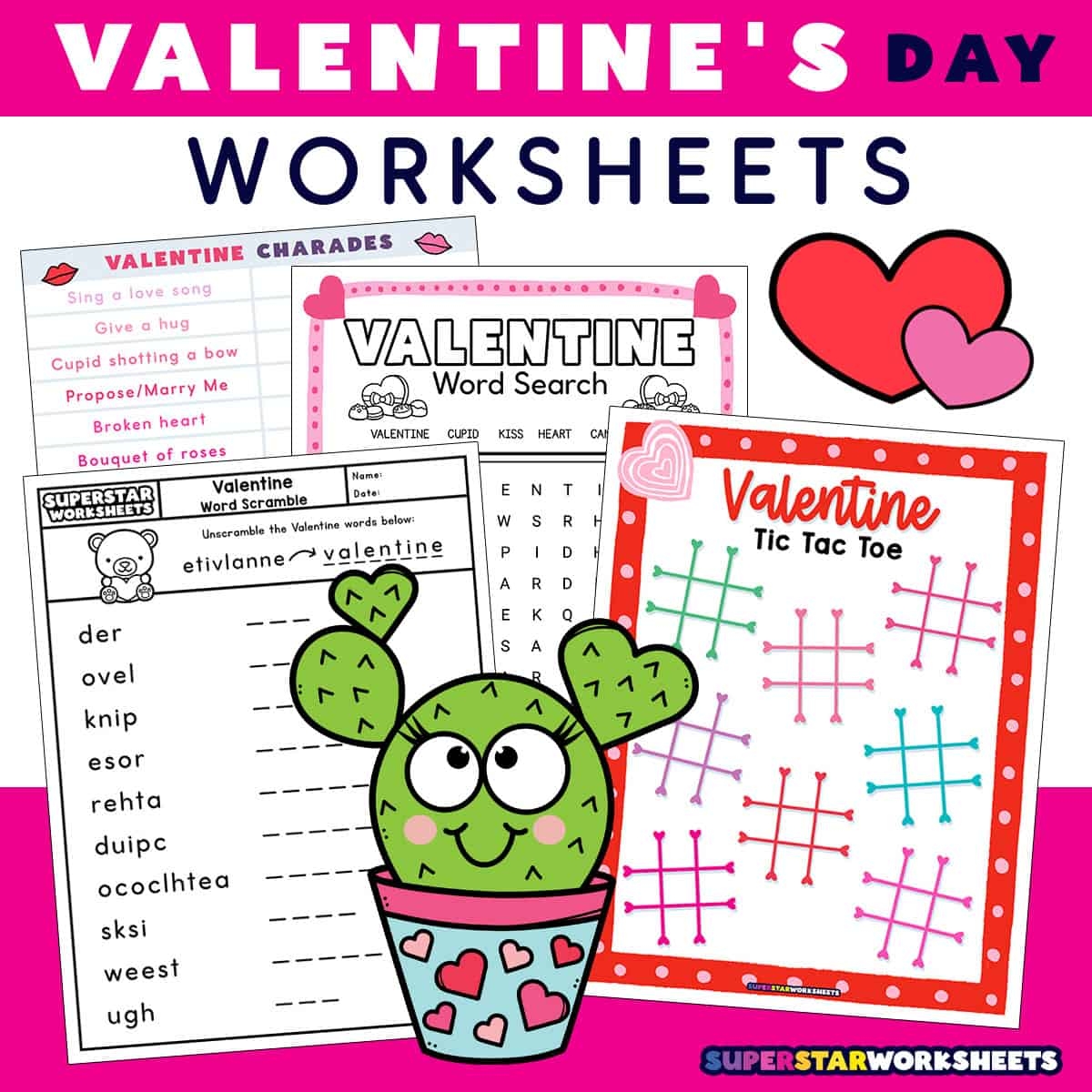 Valentine s Day Worksheets Superstar Worksheets