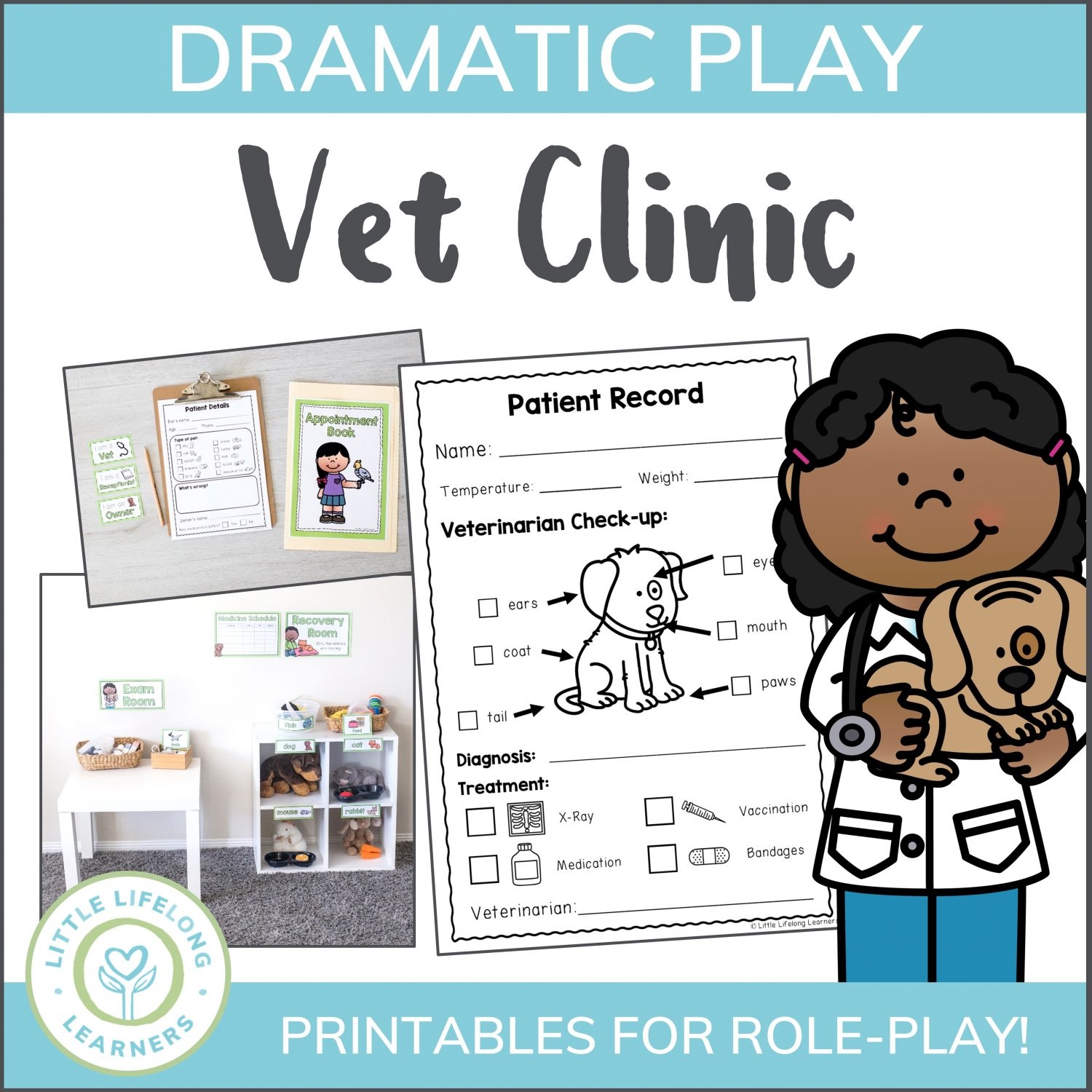 Vet Clinic Dramatic Play Set Little Lifelong Learners