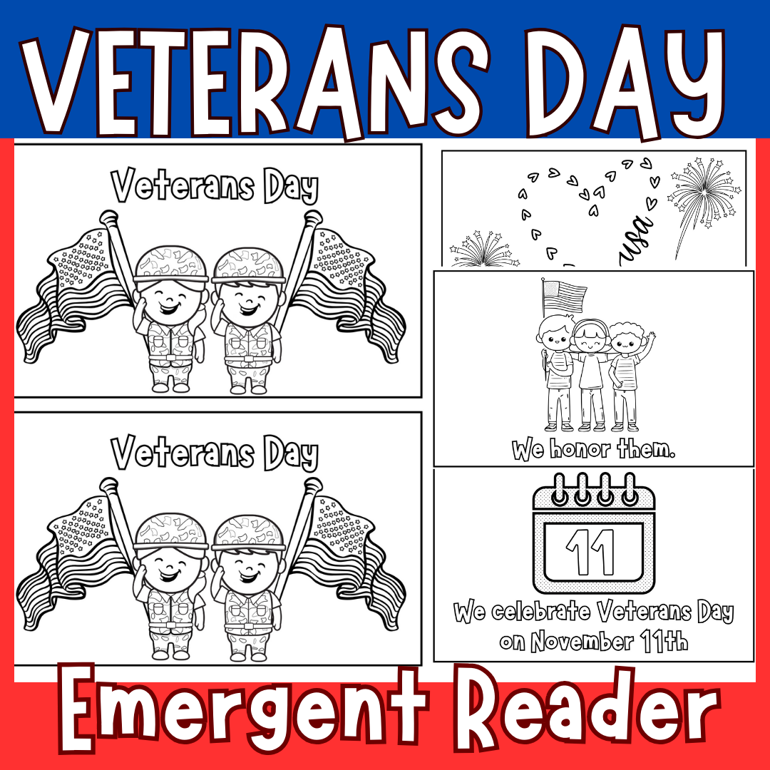 Veteran s Day Mini Book For Early Emergent Reader Kindergarten Made By Teachers Veteran s Day Mini Book For Early Emergent Reader Kindergarten Made By Teachers