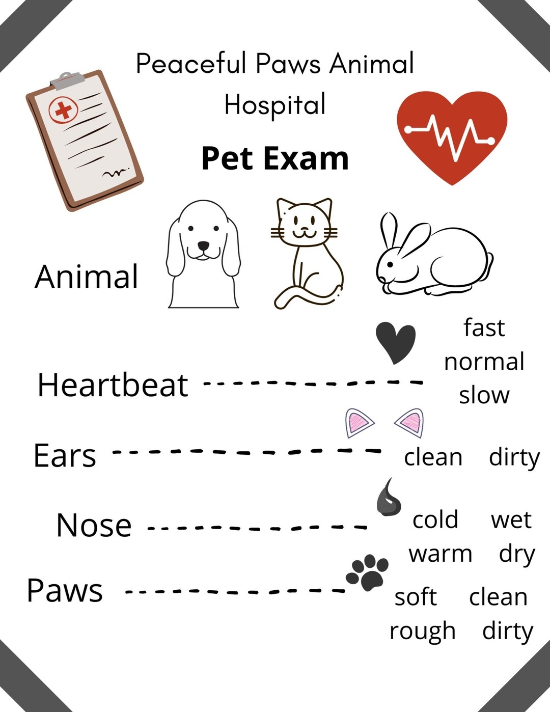 Veterinarian Dramatic Play Bargain Printables