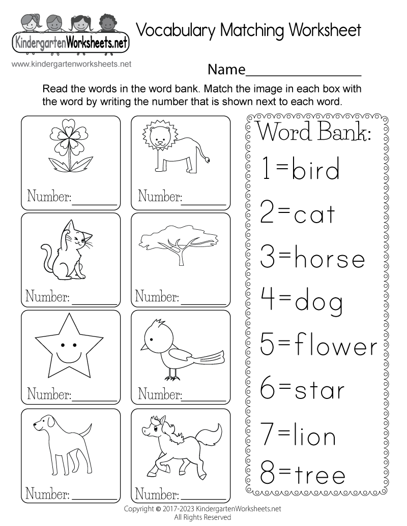 Free Printable Word Match Worksheets Free Printable Word Match Worksheets