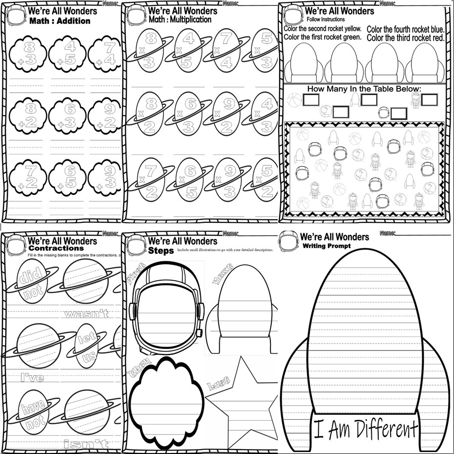 We re All Wonders Book Companion Reading Comprehension Worksheets Made By Teachers