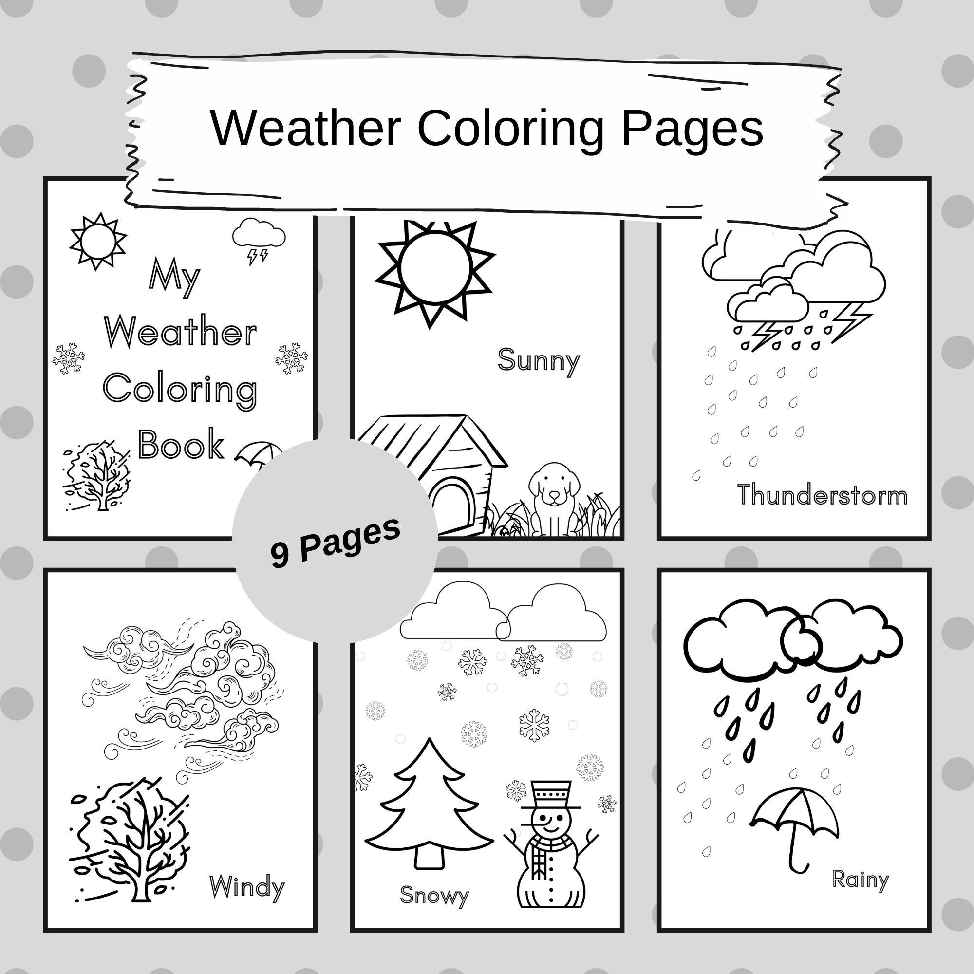 Weather Coloring Pages For Kids Printable Coloring Sheets Toddler Activity Book Weather Activity Pages Printable Coloring For Kids Weather Coloring Pages For Kids Printable Coloring Sheets Toddler Activity Book Weather Activity Pages Printable Coloring For Kids