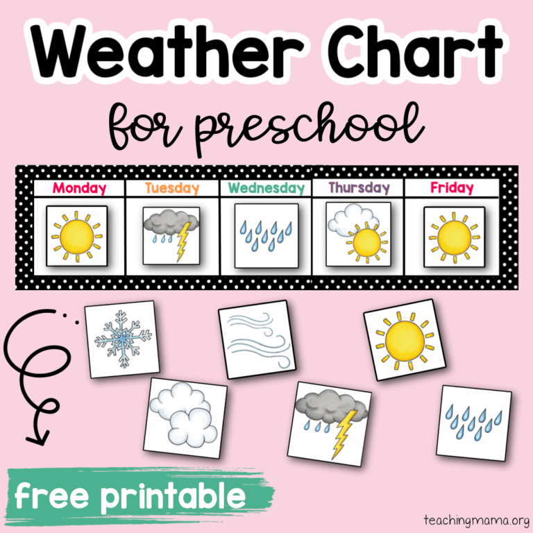 Weather Printables For Circle Time Teaching Mama