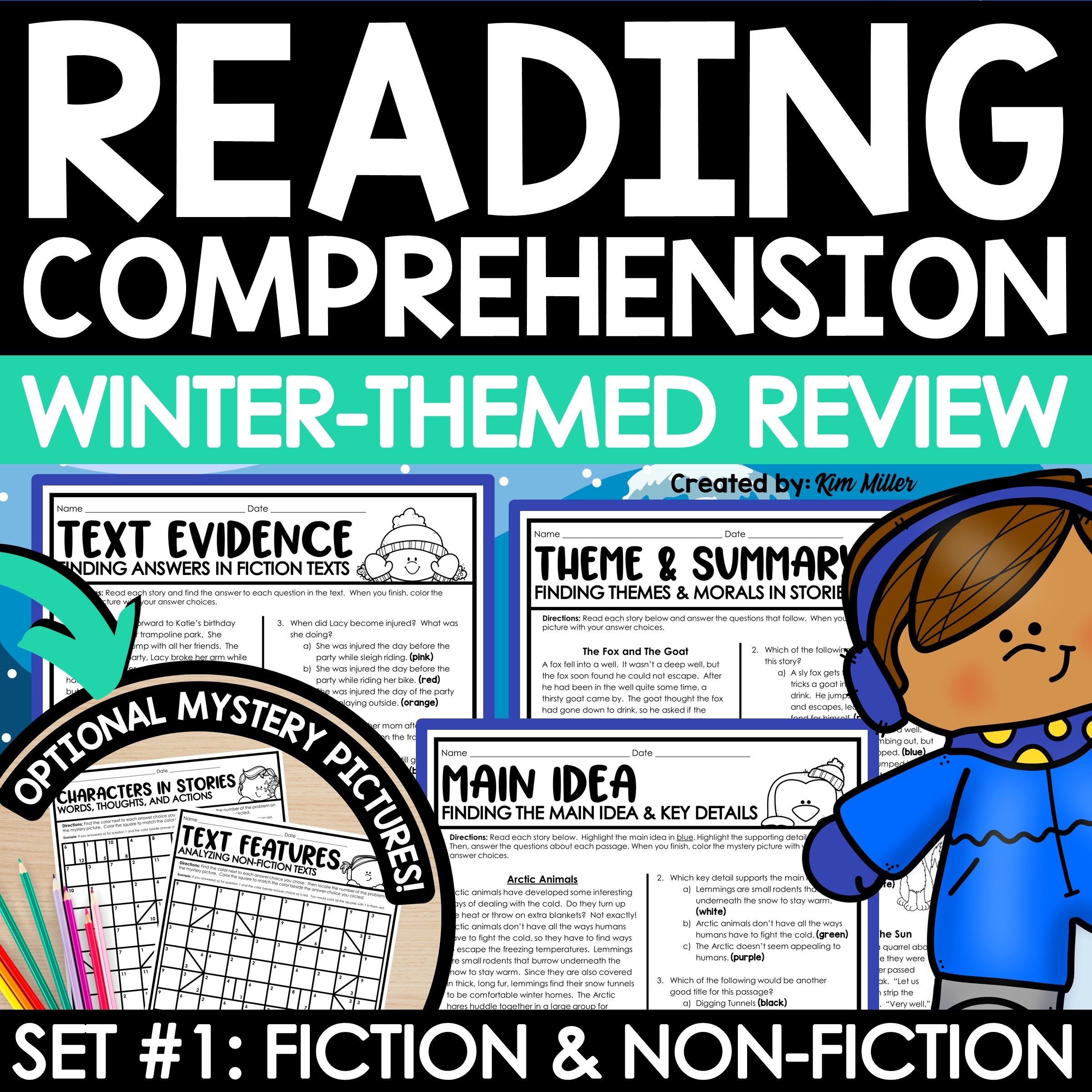 Winter Activities Reading Comprehension Passages And Questions 3rd 4th Grade A Love Of Teaching Kim Miller
