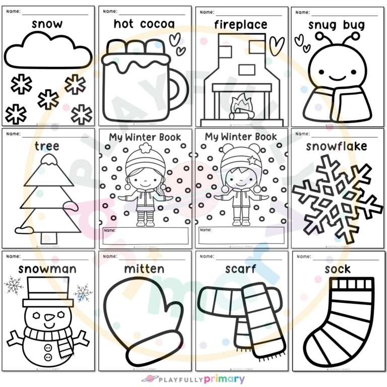 Winter Crafts For Kids Classroom Printable Kindergarten Preschool Toddler Craft Winter Printable Crafts Snowman Snowflake The Mitten Etsy UK
