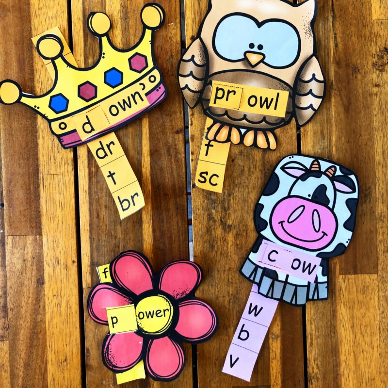 Words With The Ow Sound Free Printable Sliders Words With The Ow Sound Free Printable Sliders