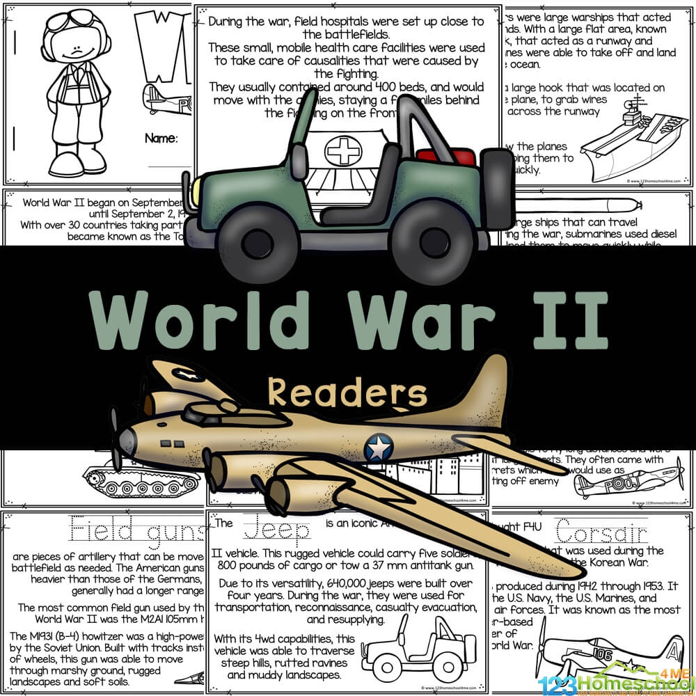 World War 2 For Kids Reader To Color And Learn World War 2 For Kids Reader To Color And Learn