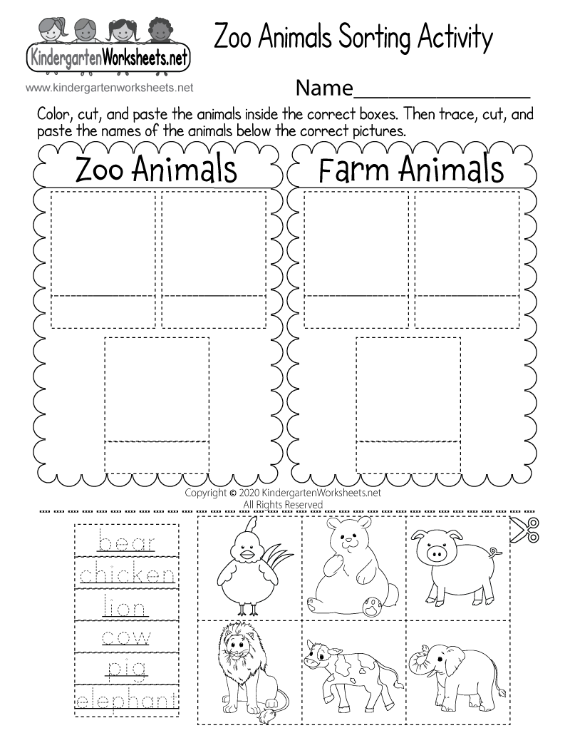 Zoo Animals Sorting Activity Worksheet Free Printable Digital U0026 PDF