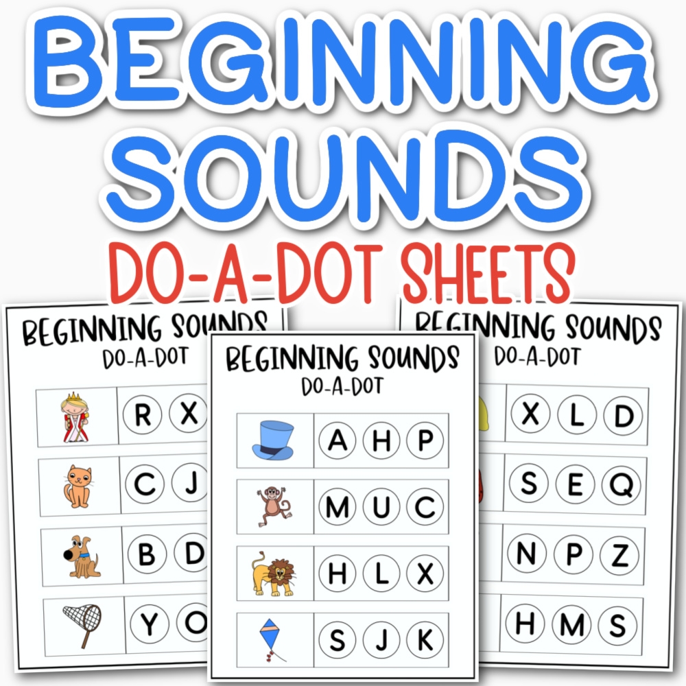 Beginning Sounds Worksheets Kindergarten Free