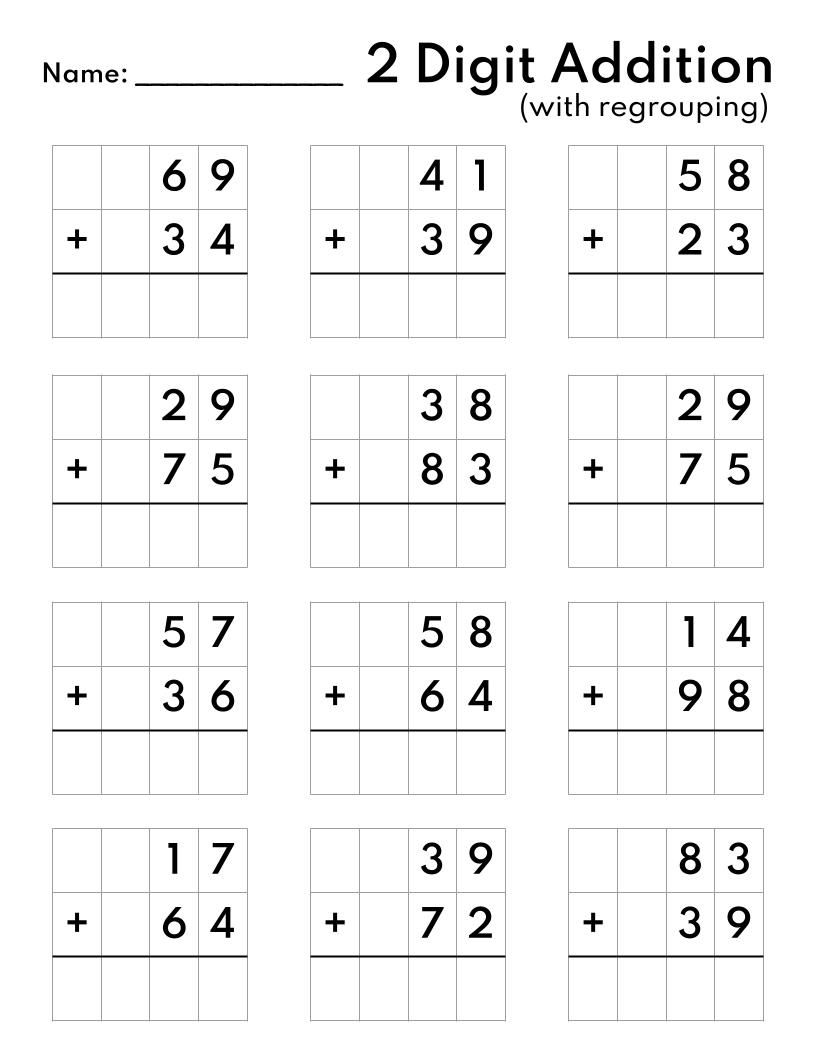 Printable Preschool Adding Worksheets