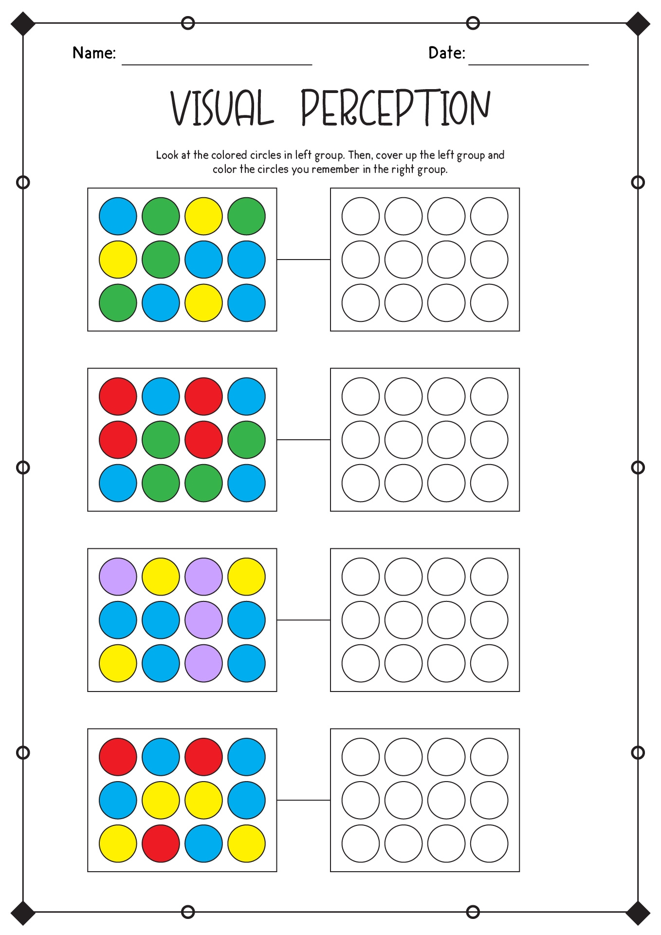 Free Printable Visual Scanning Worksheets