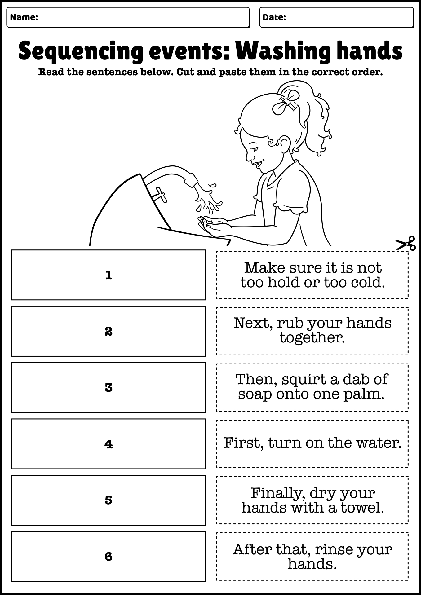 Sequencing Worksheets 3rd Grade  Free